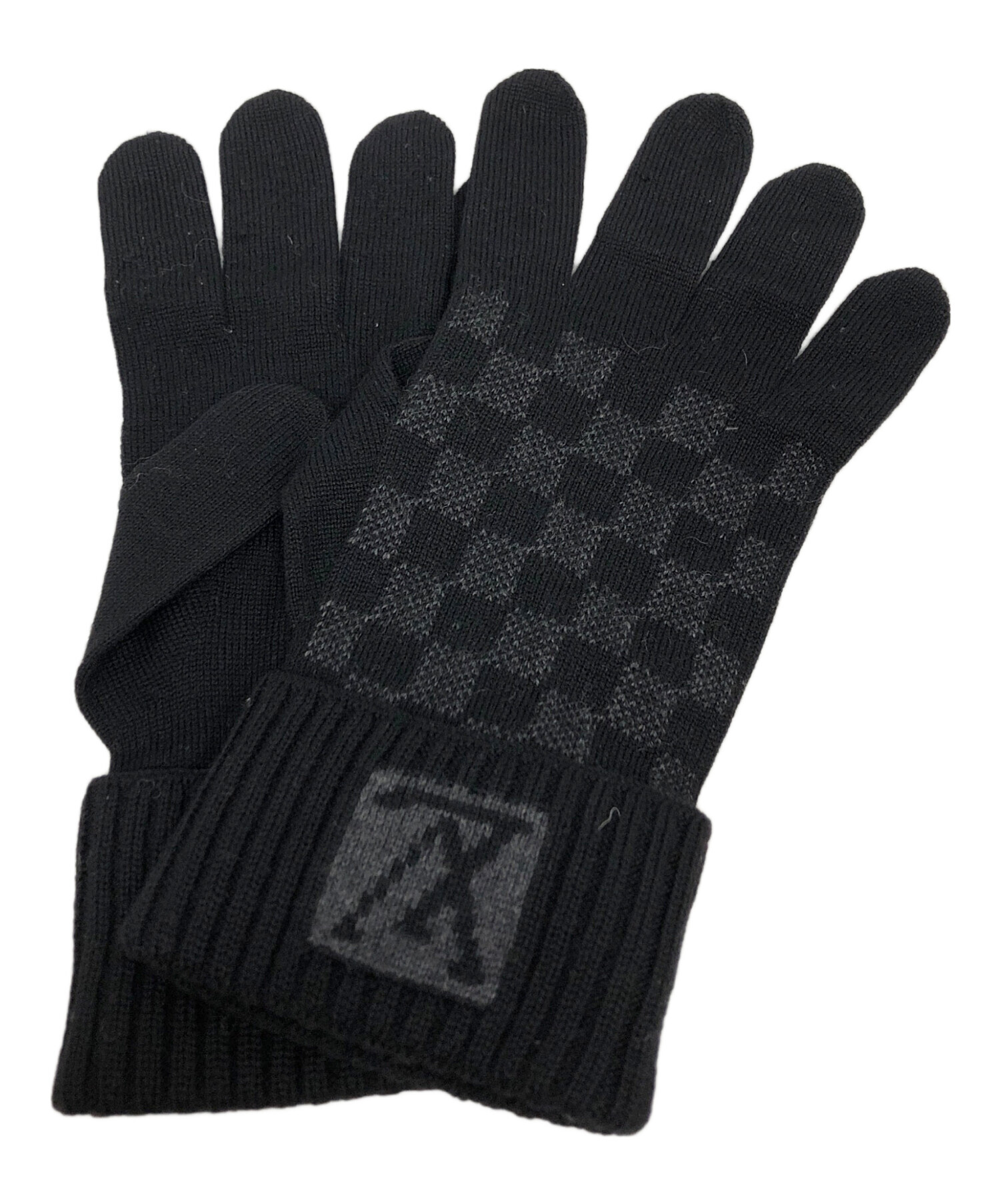 【未使用】ルイヴィトンLOUIS VUITTON 手袋 中古・古着通販】LOUIS VUITTON (ルイ ヴィトン) 手袋 ブラック