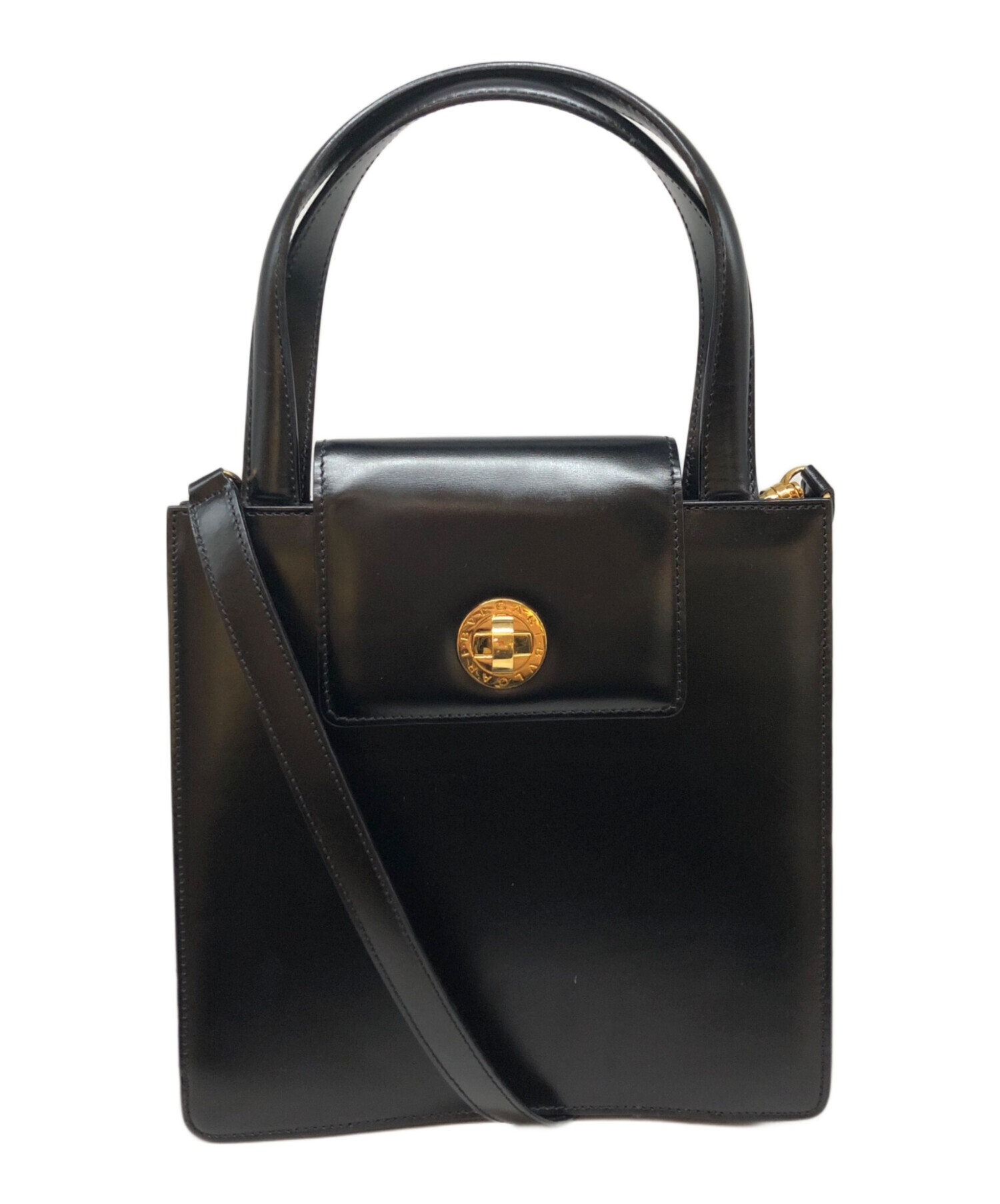 中古・古着通販】BVLGARI (ブルガリ) 2WAYショルダーバッグ ブラック 