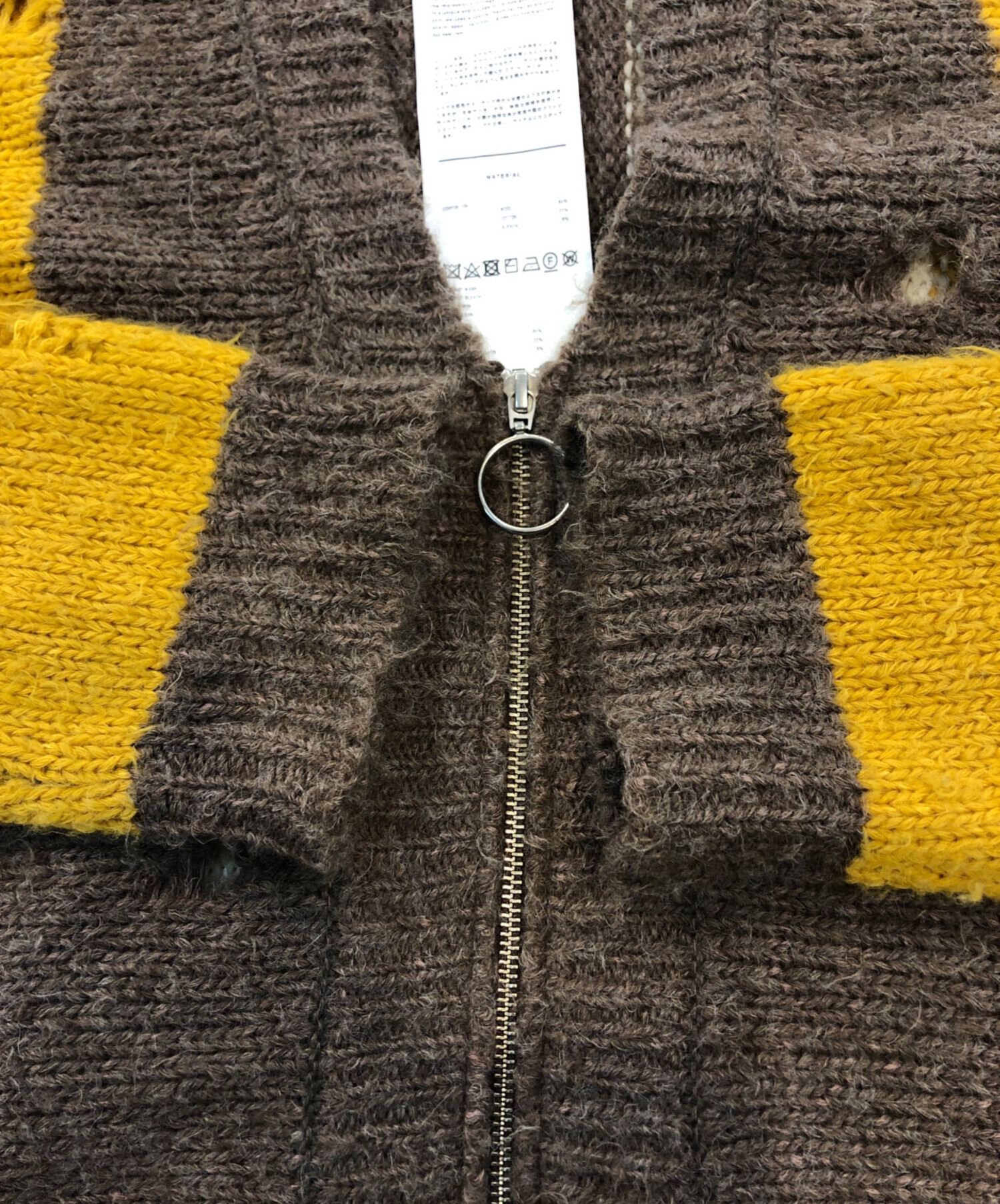 中古・古着通販】doublet (ダブレット) ZIP UP STRIPE CARDIGAN