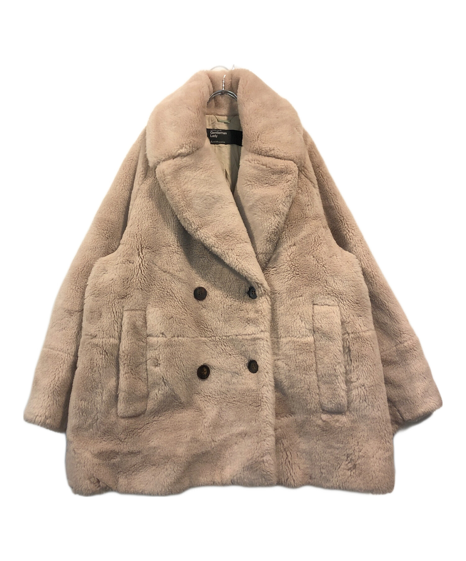 中古・古着通販】CHAOS (カオス) ウールボアダブルコート ピンク