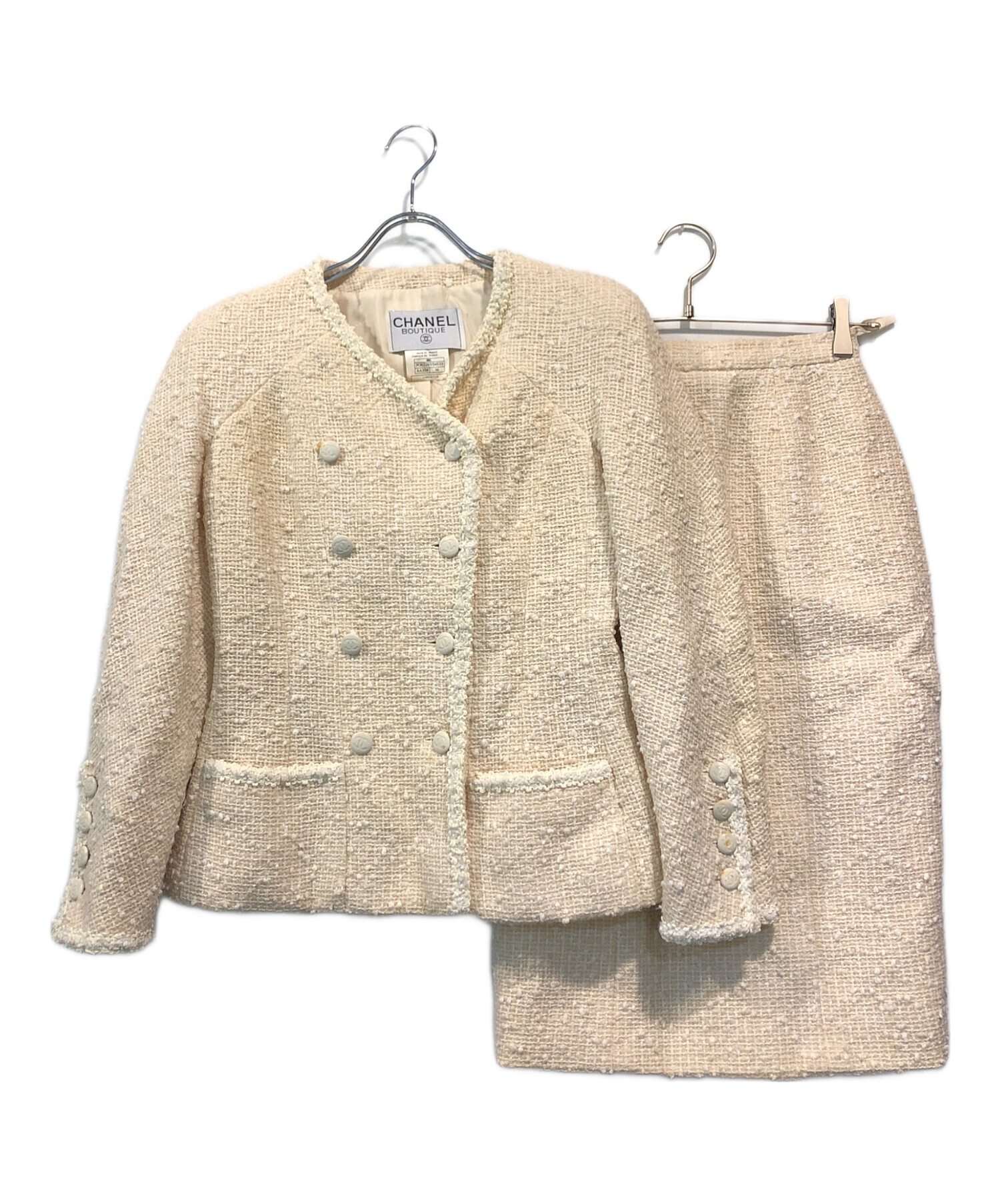 中古・古着通販】CHANEL (シャネル) ココマークボタンツイード 
