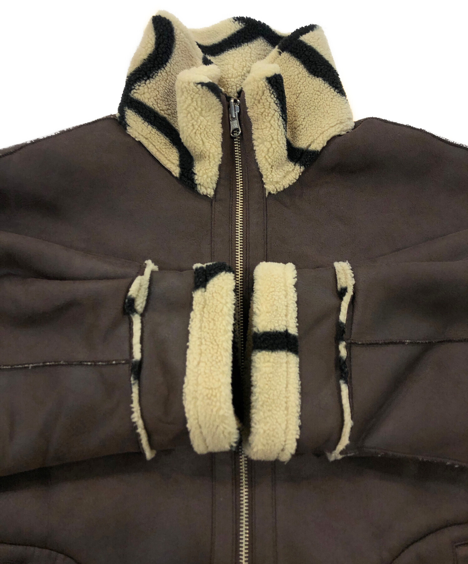 中古・古着通販】AMERI (アメリ) 2WAY REVERSIBLE BOA JACKET ブラウン