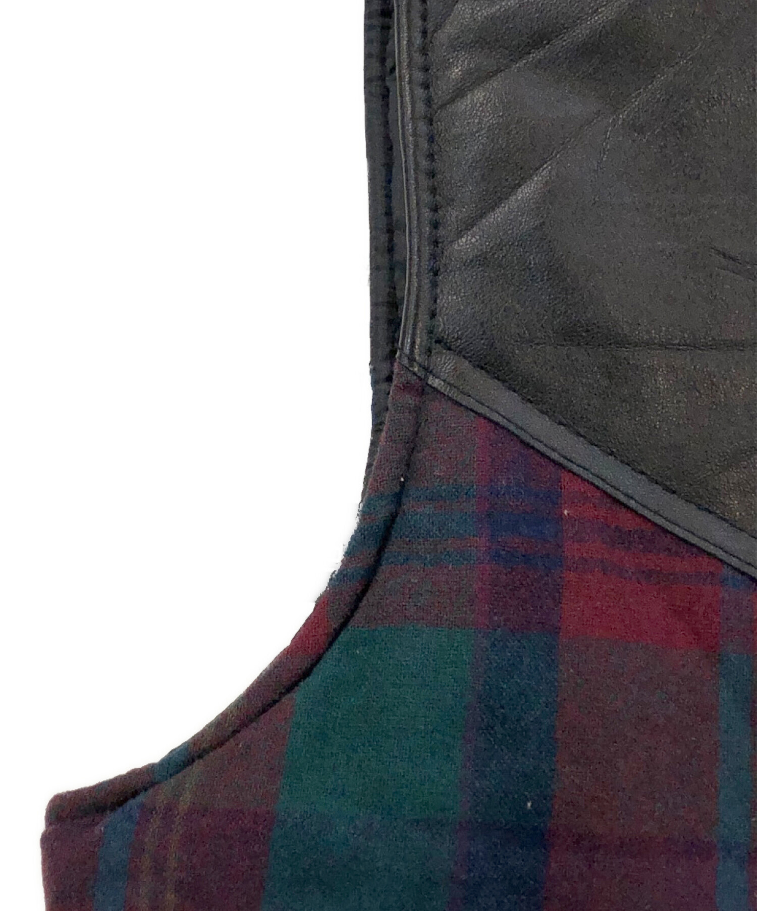 中古・古着通販】PENDLETON (ペンドルトン) レザー切替ベスト グリーン 