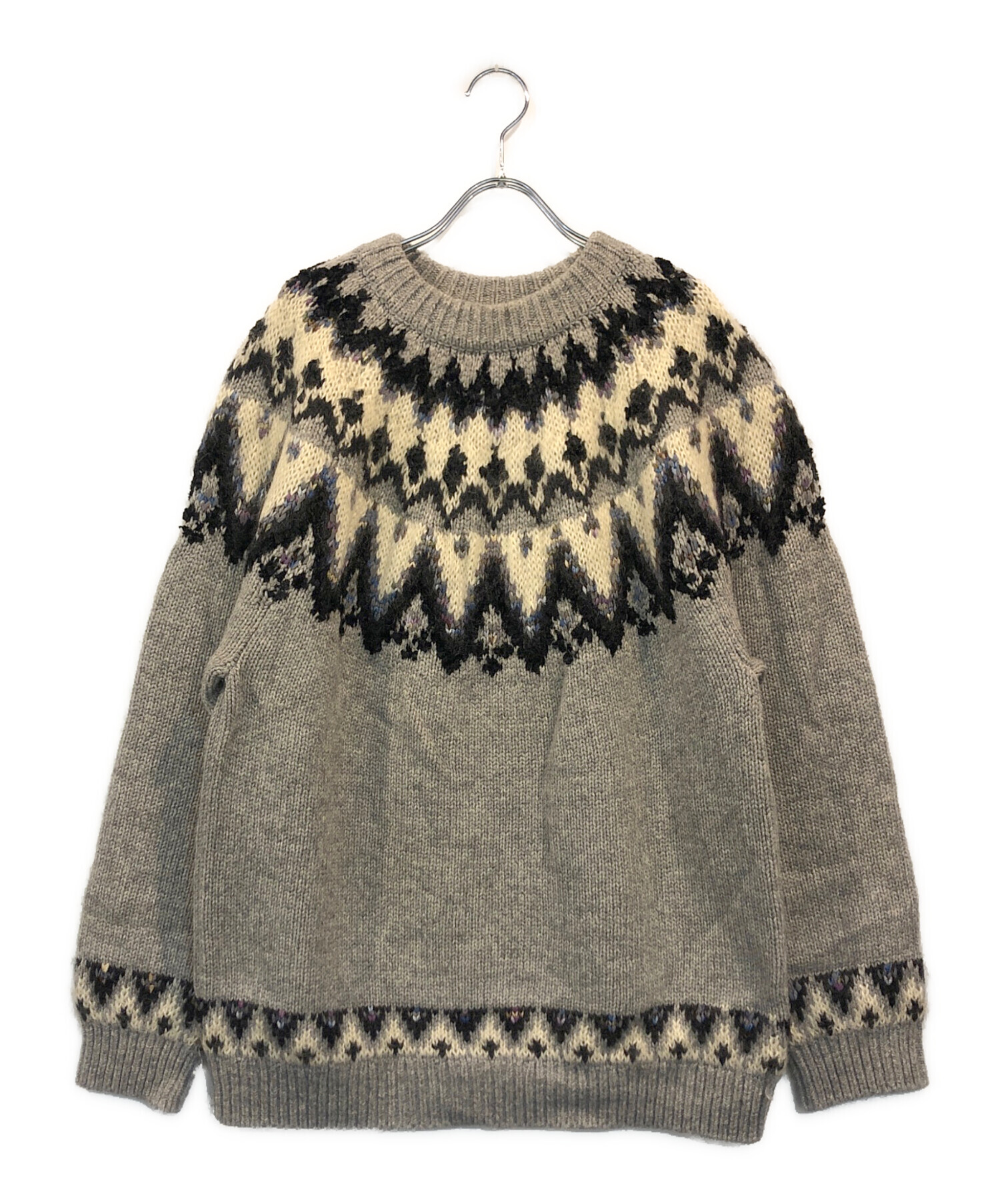 中古・古着通販】Coohem (コーヘン) ノルディックニット グレー サイズ