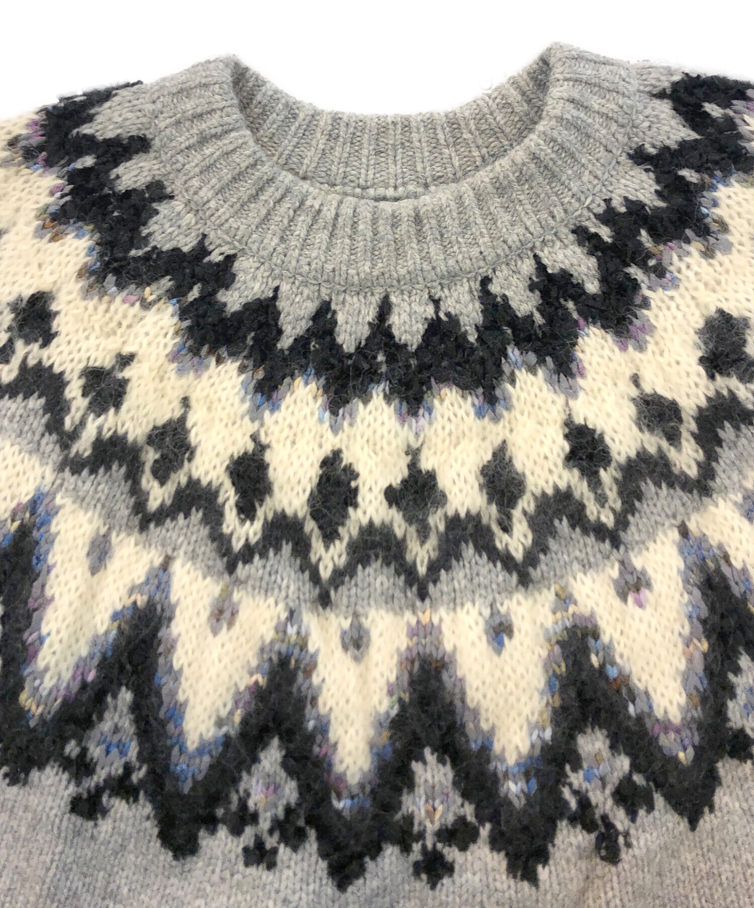 中古・古着通販】Coohem (コーヘン) ノルディックニット グレー サイズ 