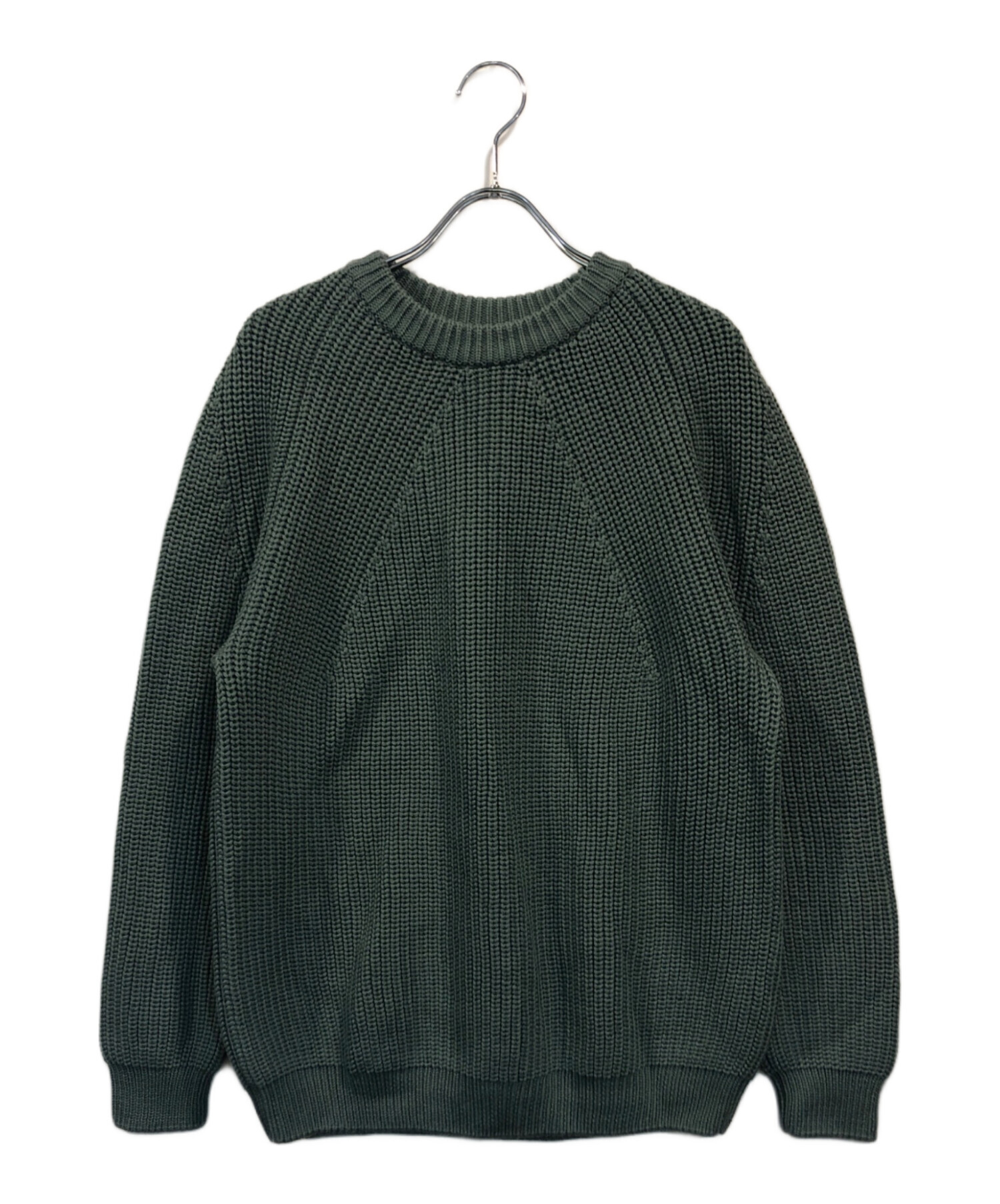 中古・古着通販】BATONER (バトナ―) SIGNATURE CREW NECK グリーン 