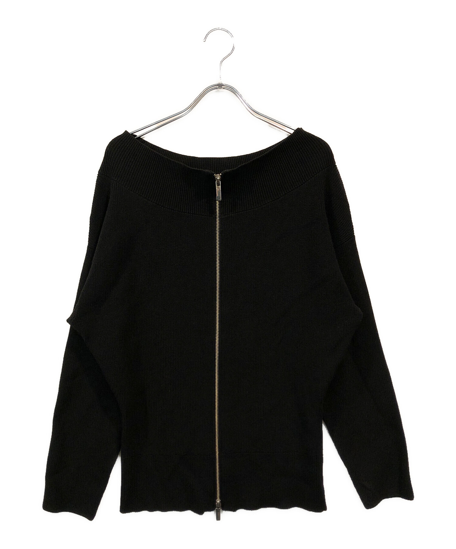 中古・古着通販】Noble (ノーブル) フロントジップボートネックニット