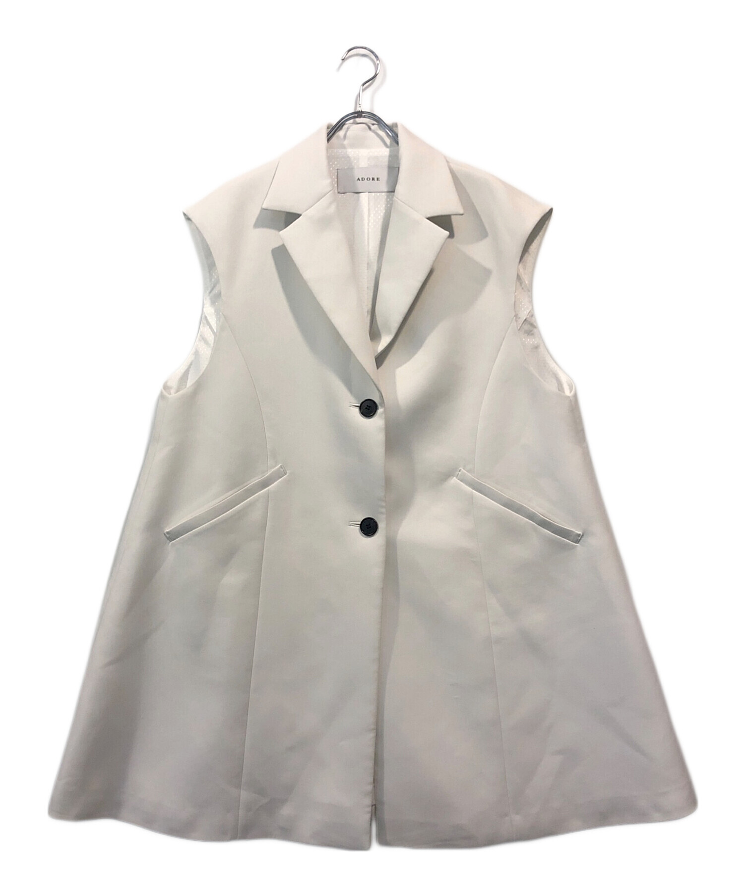 アドアーのジレ 中古・古着通販】ADORE (アドーア) トリプルクロスジレ ホワイト