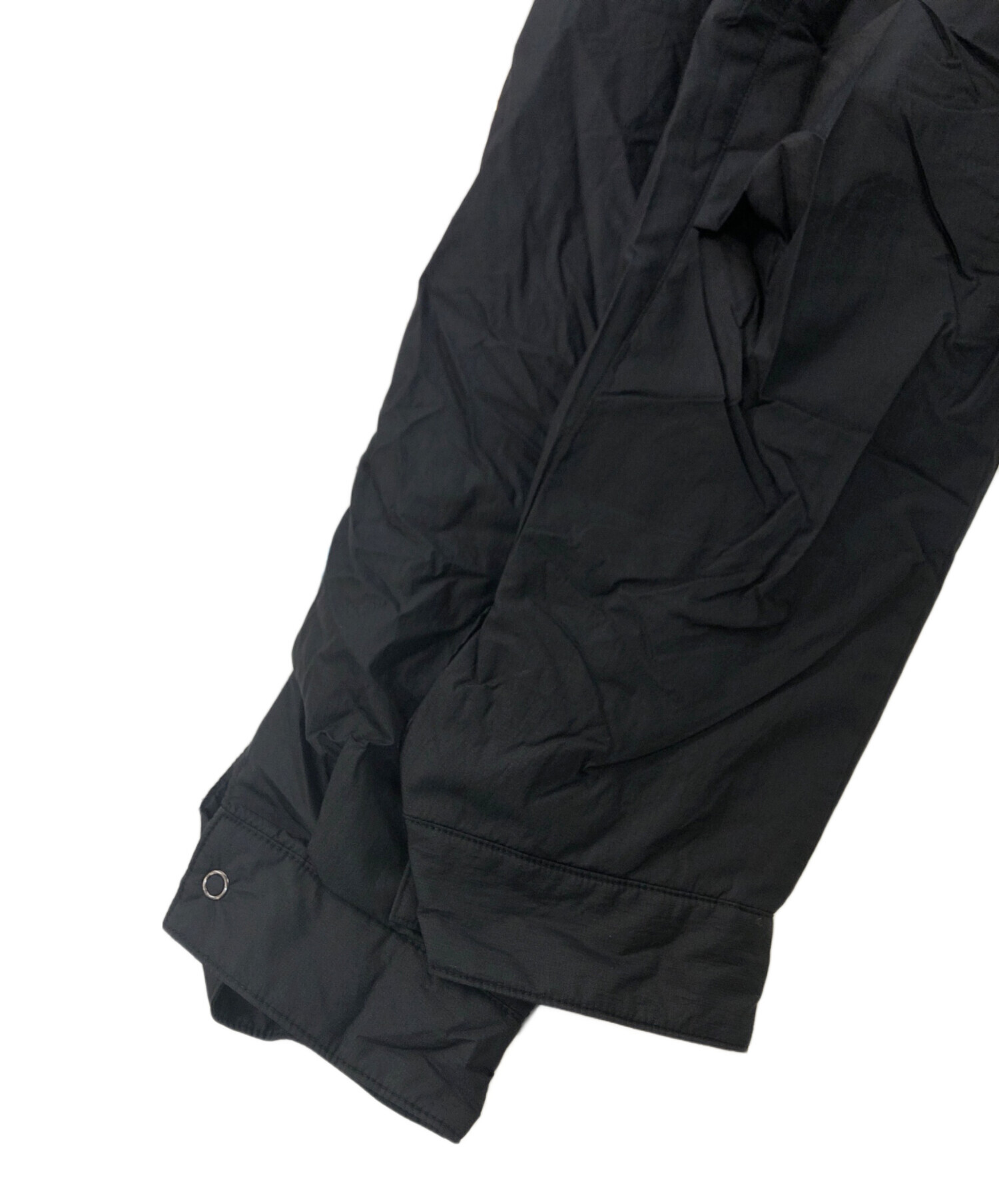 STILL BY HAND マイクロリップ素材 中綿シャツ Black 【公式通販】