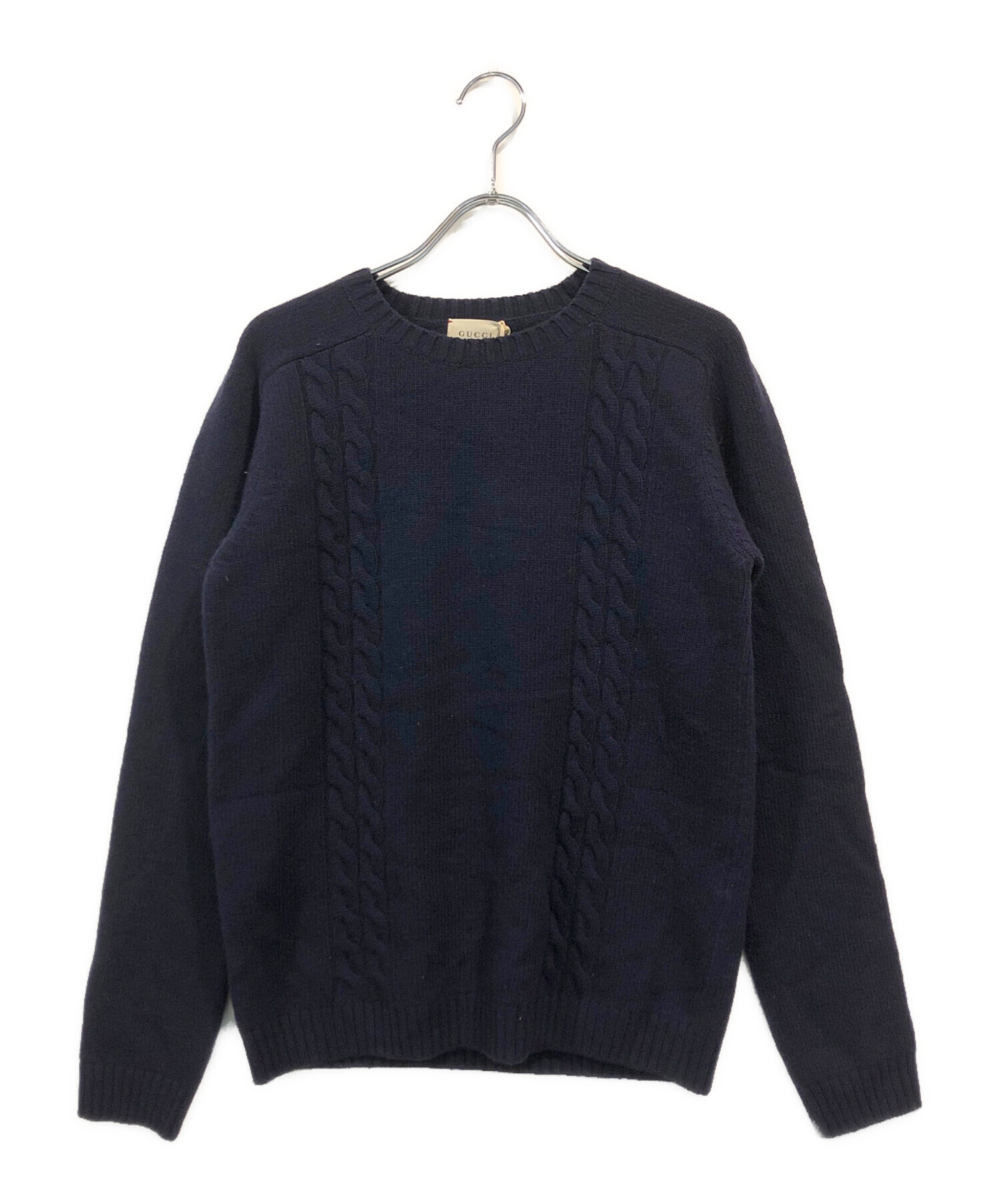中古・古着通販】GUCCI (グッチ) ウールニット ネイビー サイズ 中古・古着通販】GUCCI (グッチ) ウールニット ネイビー サイズ