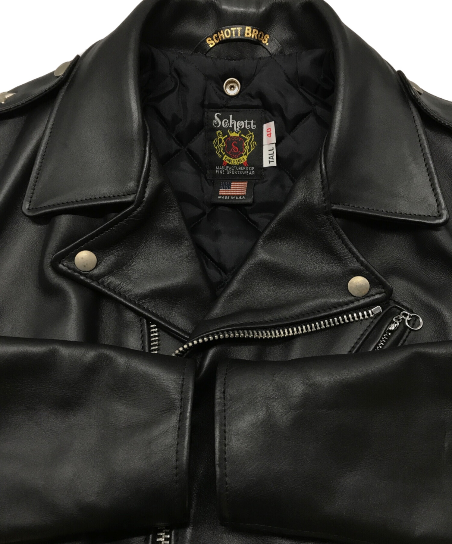 ショット ダブルライダース 牛タグ ワンスター Schott バンソン（中古 