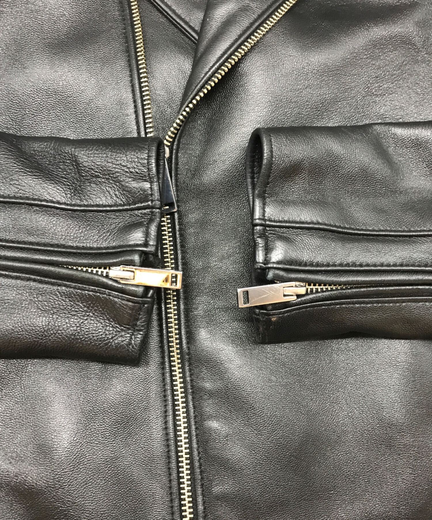 中古・古着通販】CITY (シティ) レザージャケット ブラック サイズ:2 