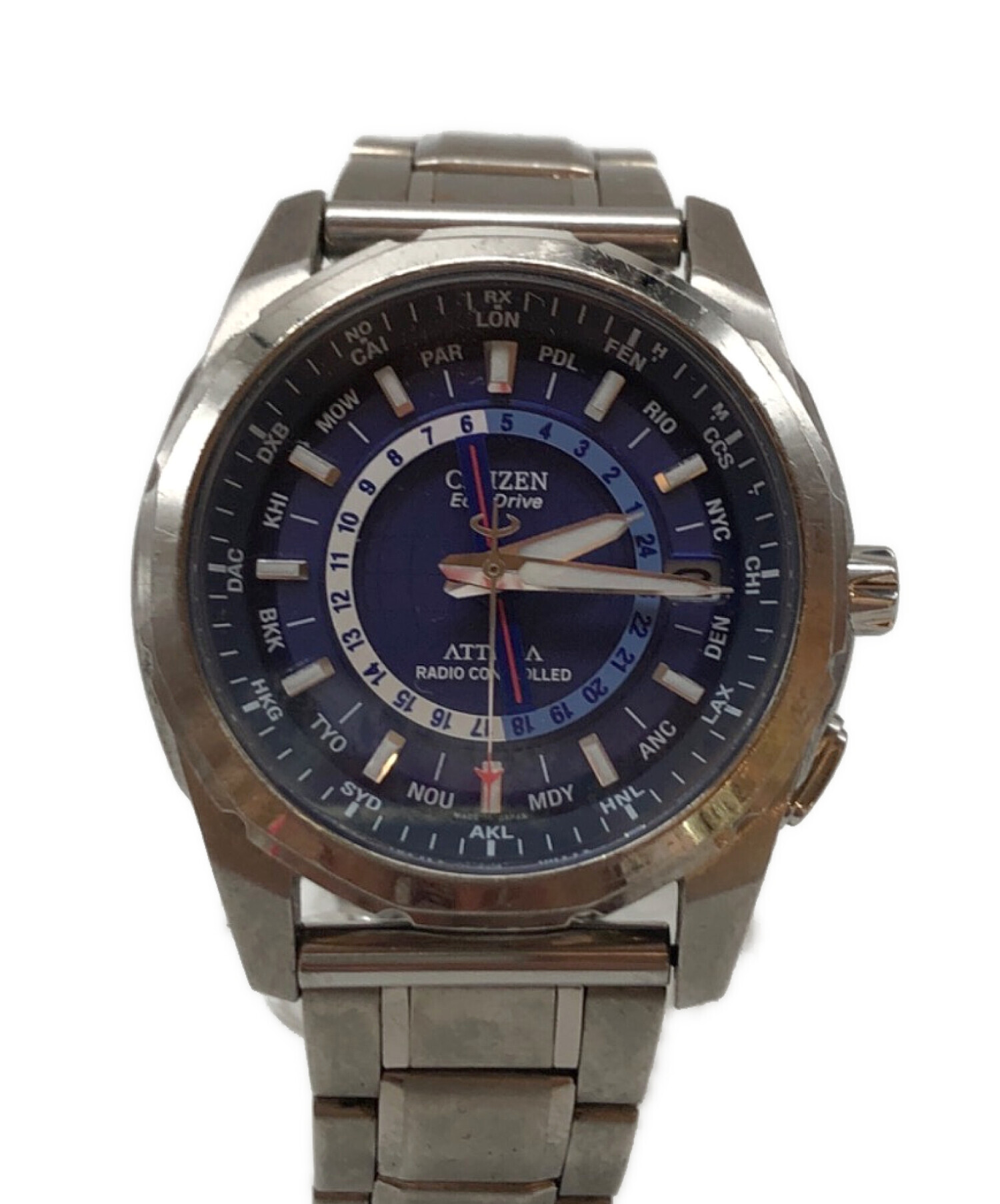 中古・古着通販】CITIZEN (シチズン) ソーラー電波ウォッチ ネイビー 
