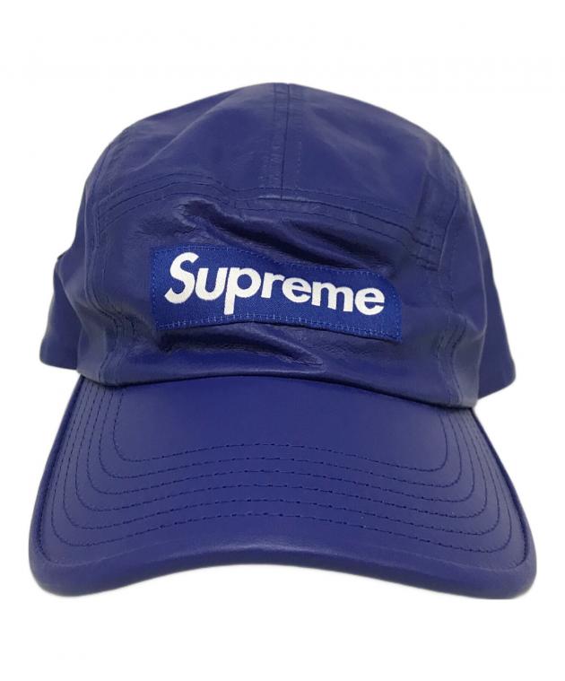 中古・古着通販】SUPREME (シュプリーム) Leather Camp Cap ブルー 