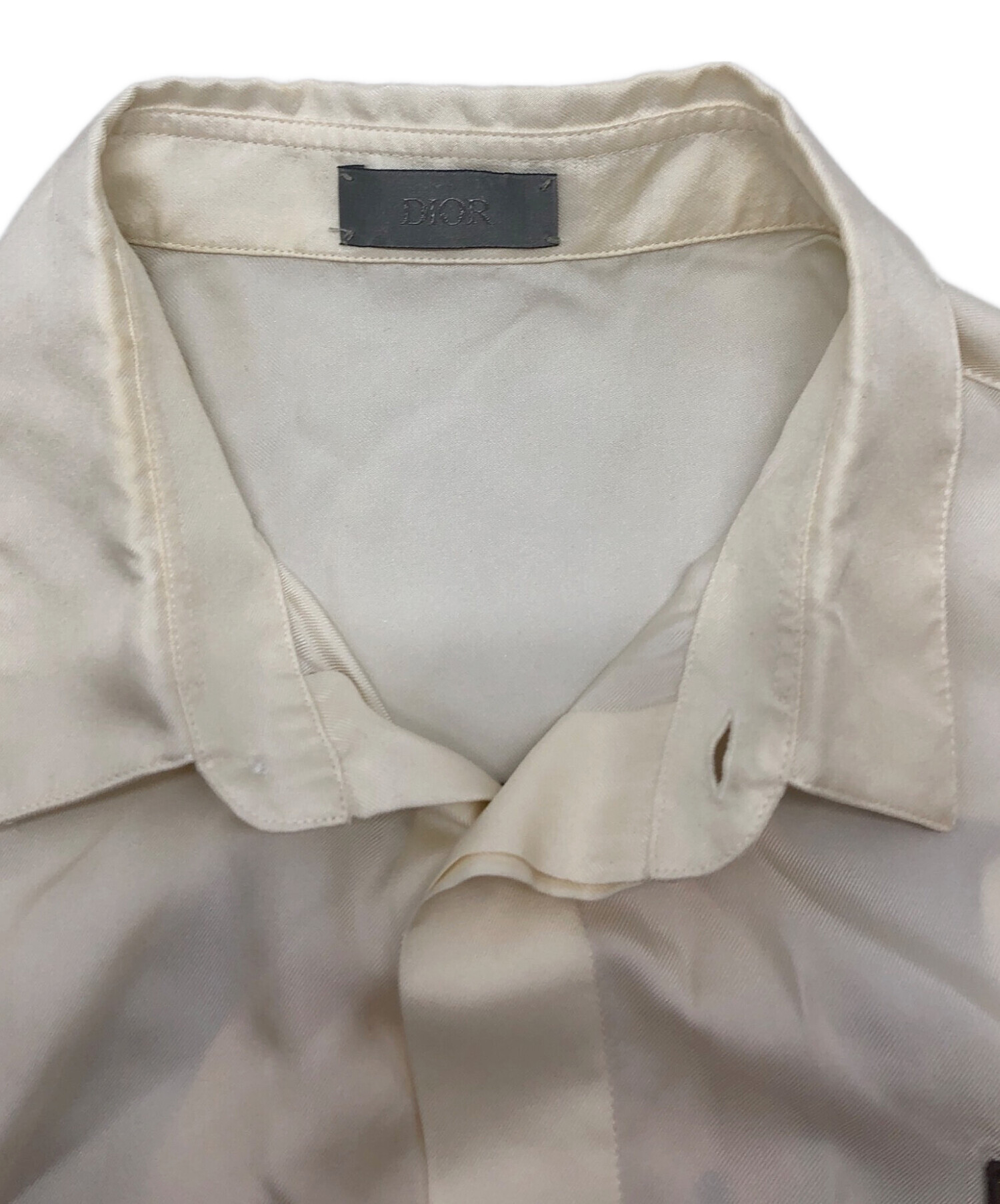 中古・古着通販】Dior (ディオール) バックロゴ半袖シルクシャツ