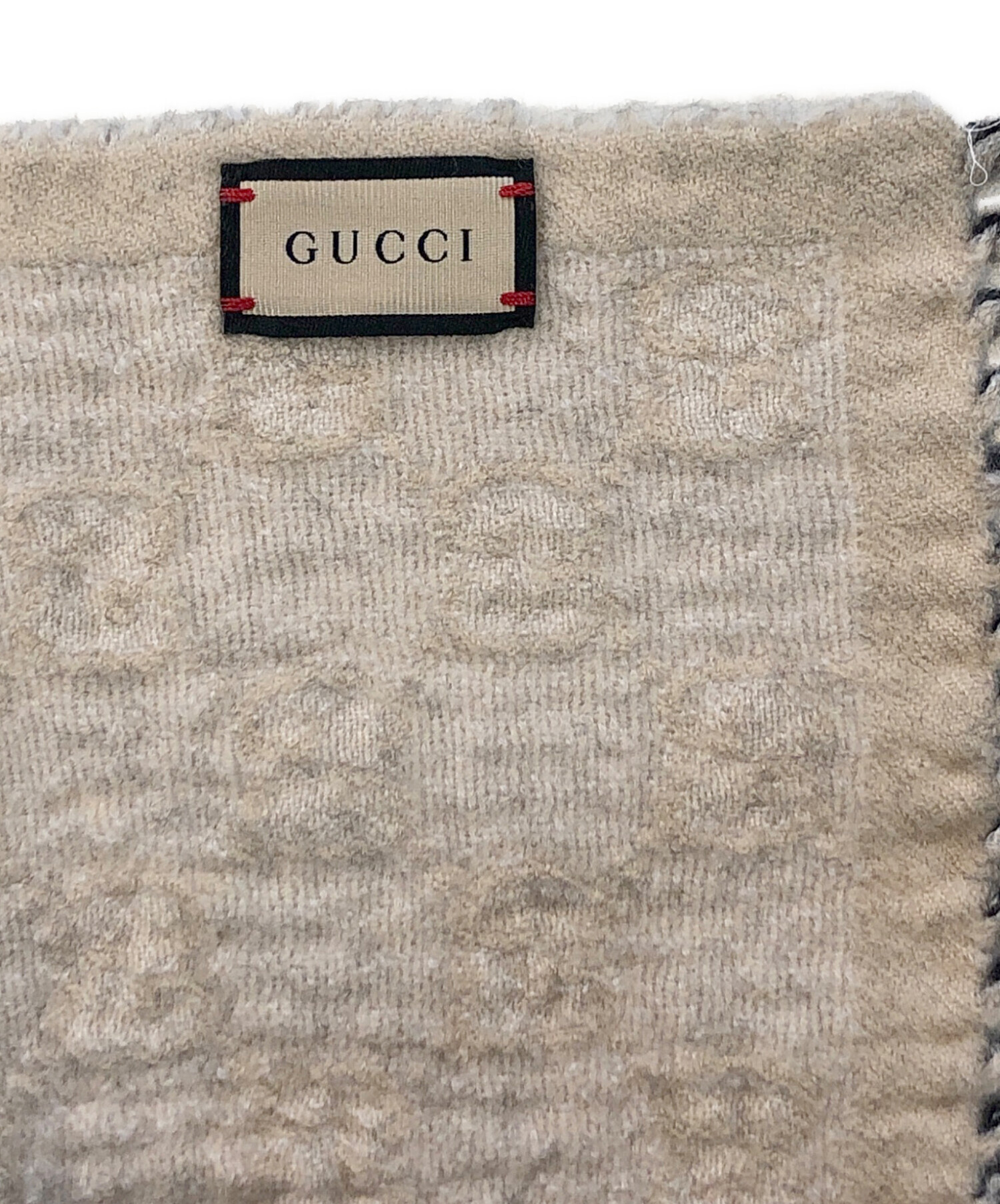 中古・古着通販】GUCCI (グッチ) GGジャカード マフラー グレー