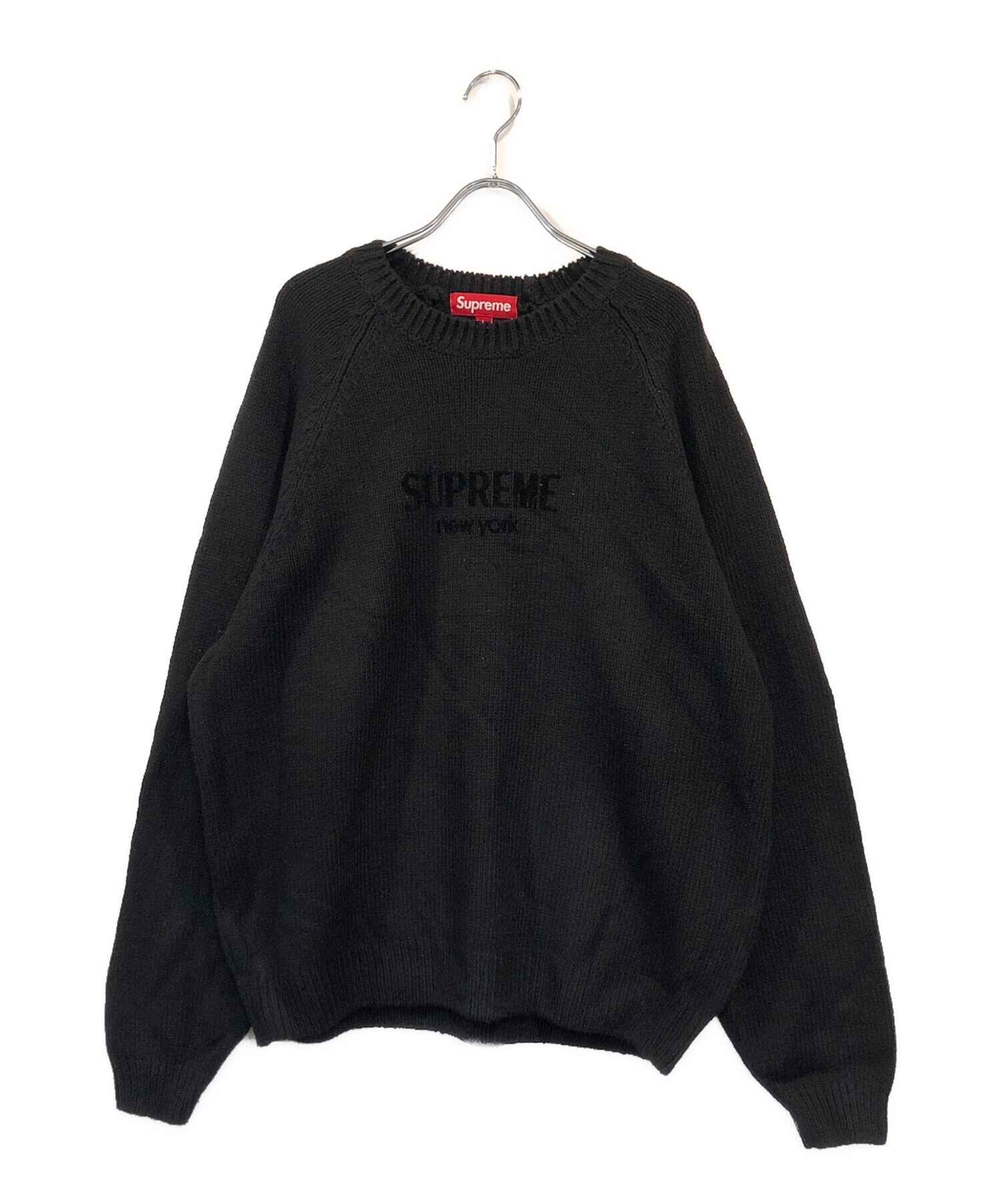 【ひゅ】Supreme Flocked Logo Sweater 中古・古着通販】Supreme (シュプリーム) Flocked Logo Sweater