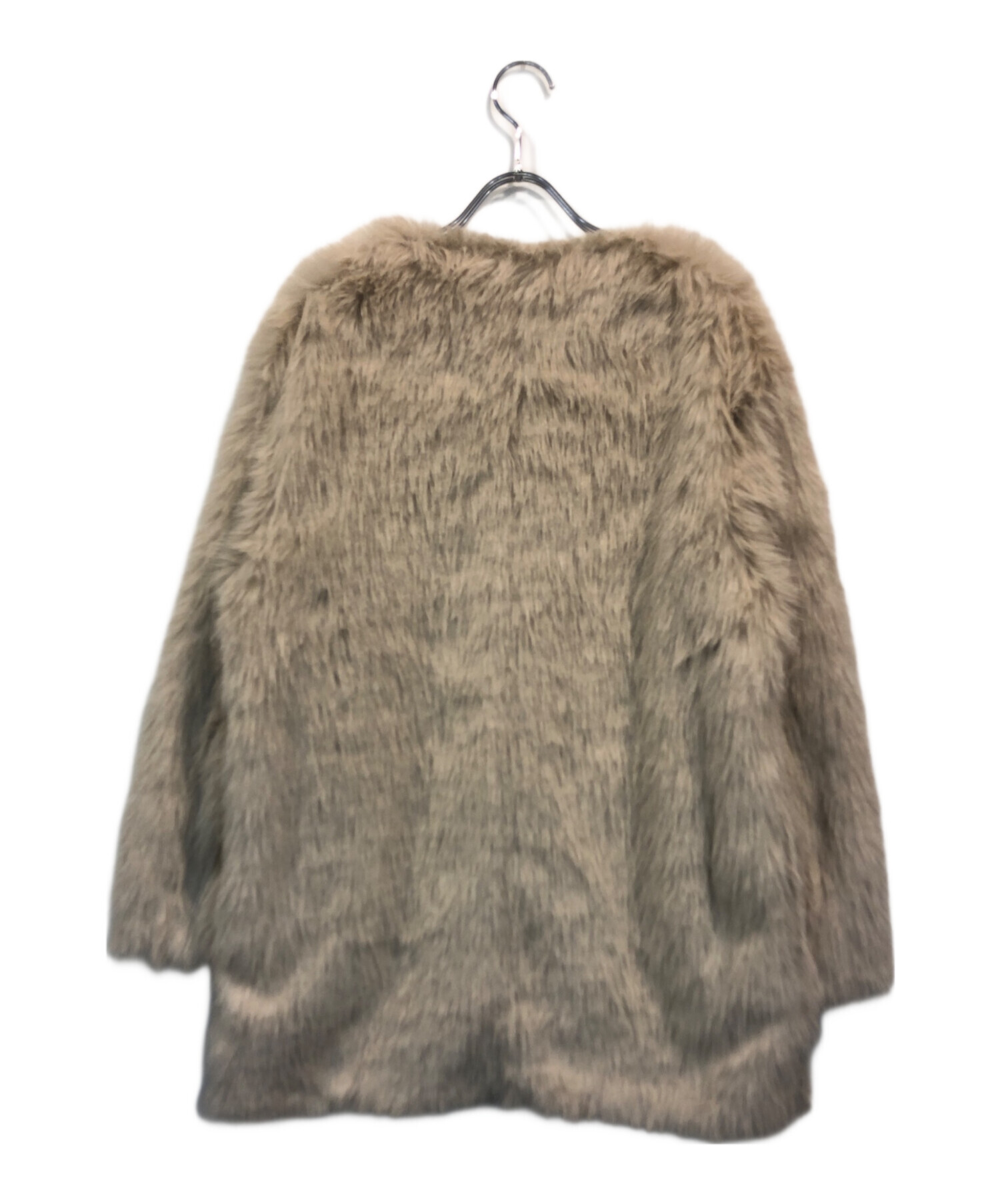 中古・古着通販】ORGUE (オルグ) Loose fur coat アイボリー サイズ