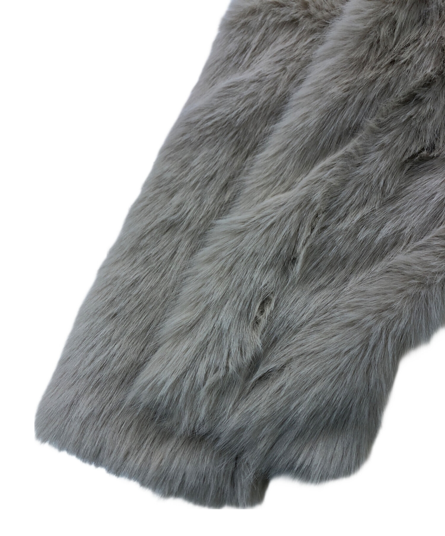 中古・古着通販】ORGUE (オルグ) Loose fur coat アイボリー サイズ 