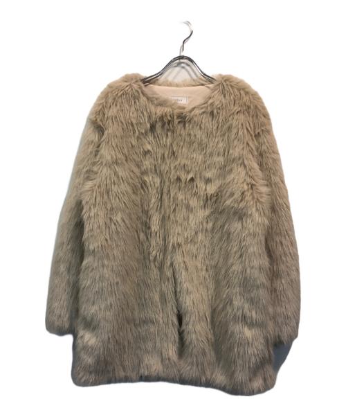 中古・古着通販】ORGUE (オルグ) Loose fur coat アイボリー サイズ