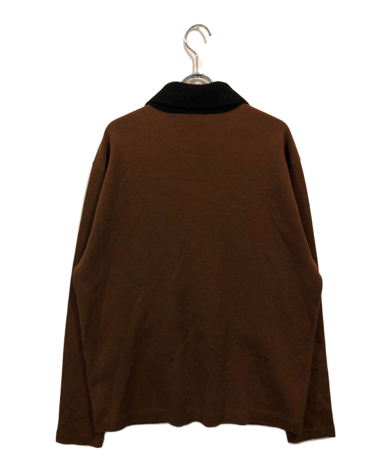 【美品】CABaN キャバン コットンカシミヤ エンブレムブルゾン 23aw 茶 美品】CABaN キャバン コットンカシミヤ エンブレムブルゾン 23aw 茶