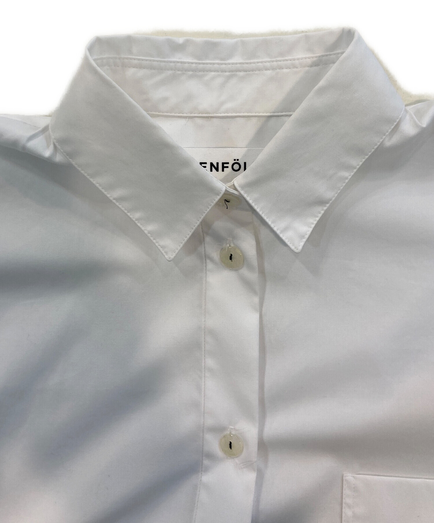 中古・古着通販】ENFOLD (エンフォルド) SPRING BASIC SHIRT ホワイト