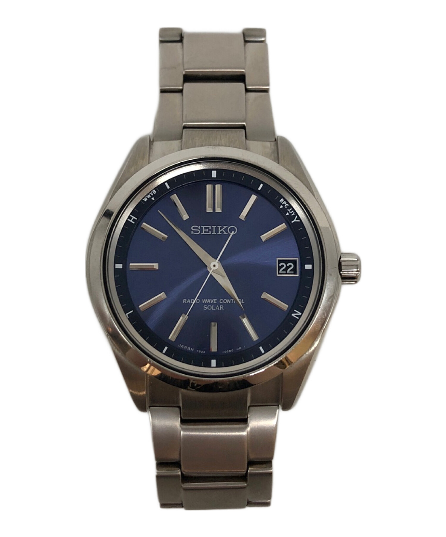 中古・古着通販】SEIKO (セイコー) ソーラーリストウォッチ ネイビー 