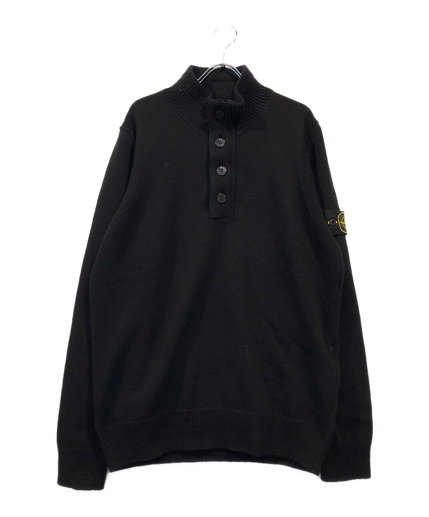 【入手困難‼️】ストーンアイランド ボタン付き ハーフジップ ニットセーター 中古・古着通販】STONE ISLAND (ストーンアイランド) ハーフジップ