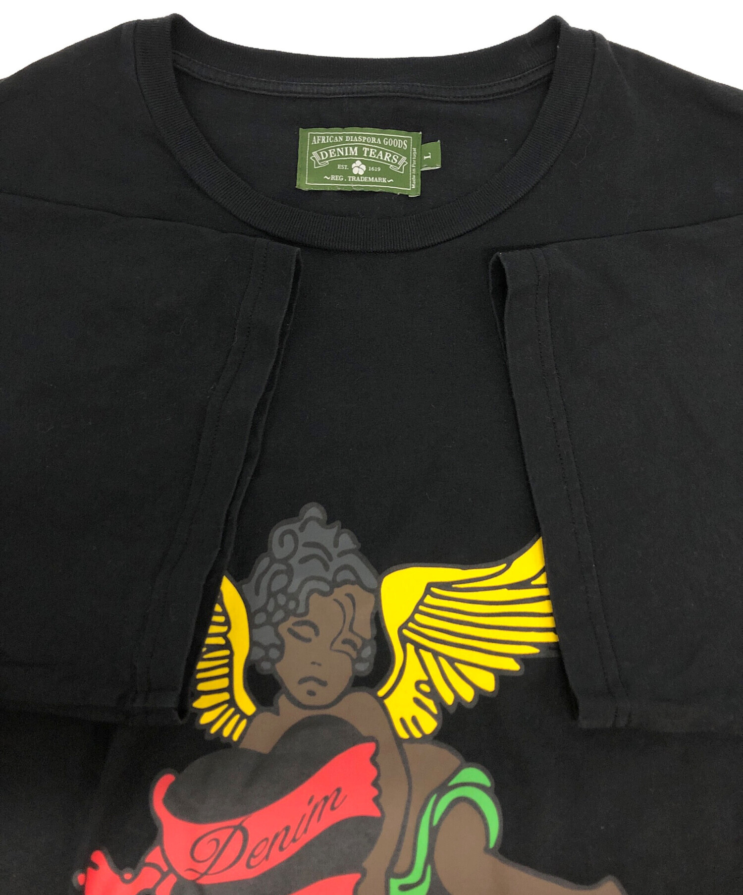 中古・古着通販】Denim Tears (デニムティアーズ) ブラック ケルビム T 