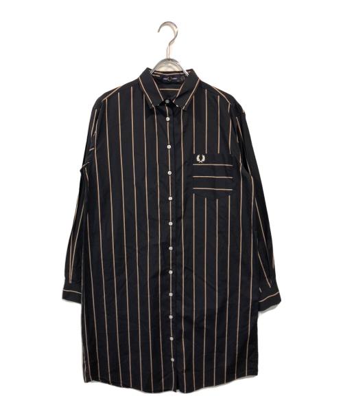 美品 FRED PERRY フレッドペリー 刺繍 ストライプシャツワンピース 中古・古着通販】FRED PERRY (フレッドペリー) ストライプシャツ
