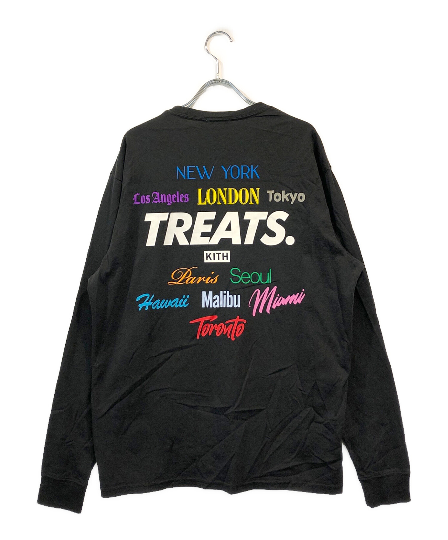 KITH NYC Pocket L/S Tee ロンTシャツ ブラック M キス 中古・古着通販】KITH (キス) バックプリントTシャツ ブラック