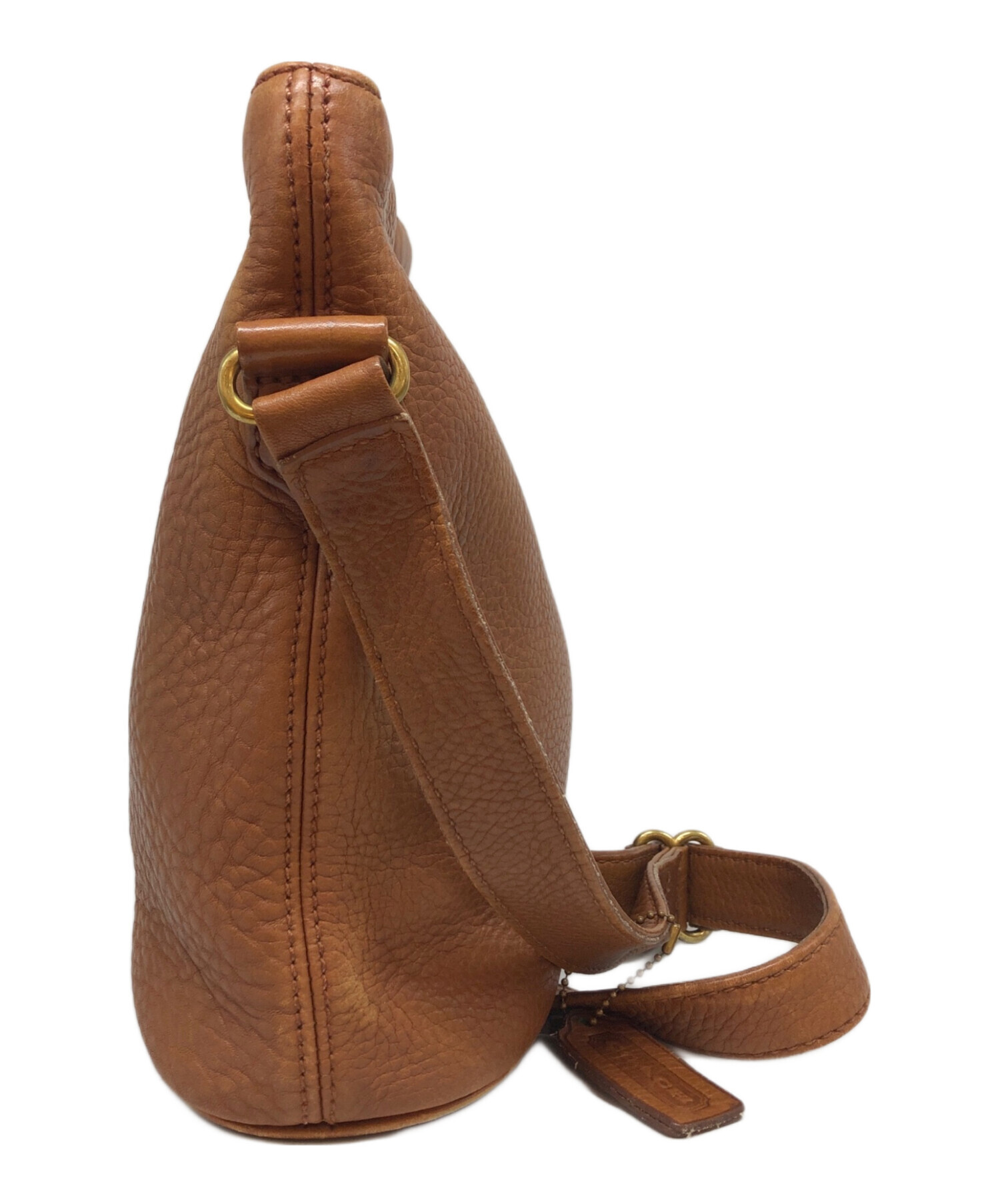 中古・古着通販】COACH (コーチ) オールドレザーショルダーバッグ 