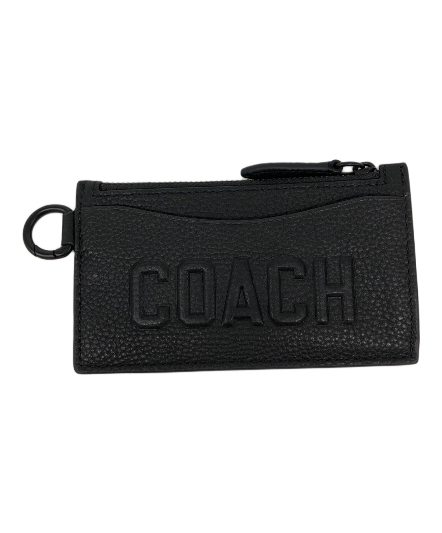 COACH ブラック ケース 中古・古着通販】COACH (コーチ) ジップ カード ケース・コーチ