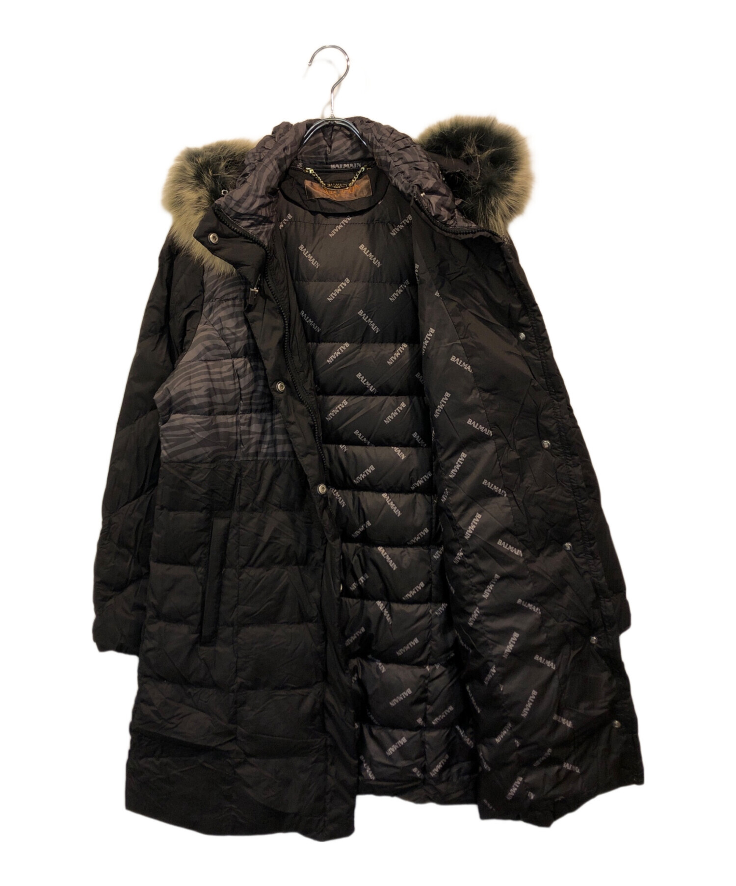 中古・古着通販】BALMAIN (バルマン) ブルーフォックスファーゼブラ柄