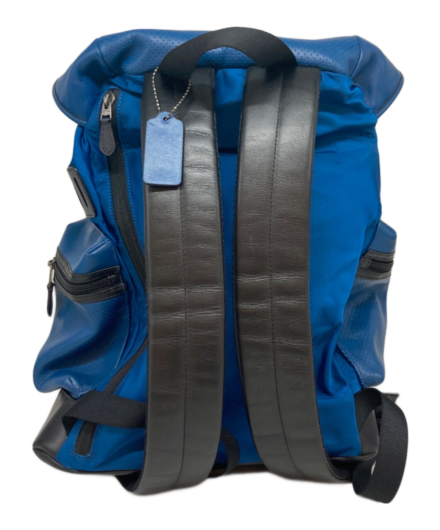 中古・古着通販】COACH (コーチ) パンチングレザーリュック ブルー