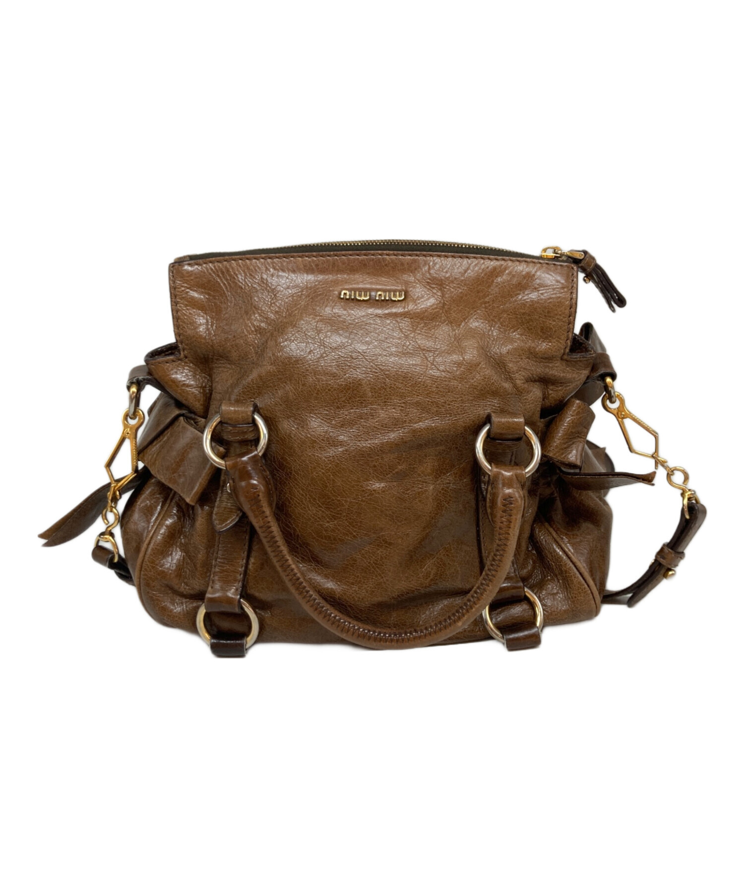 MIU MIU（ハンドバッグ）のフリマアイテム一覧 miu miu ブラウン