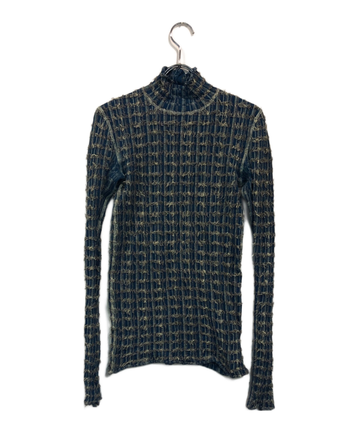 中古・古着通販】IRENE (アイレネ) カットヤーンニットトップス ブルー