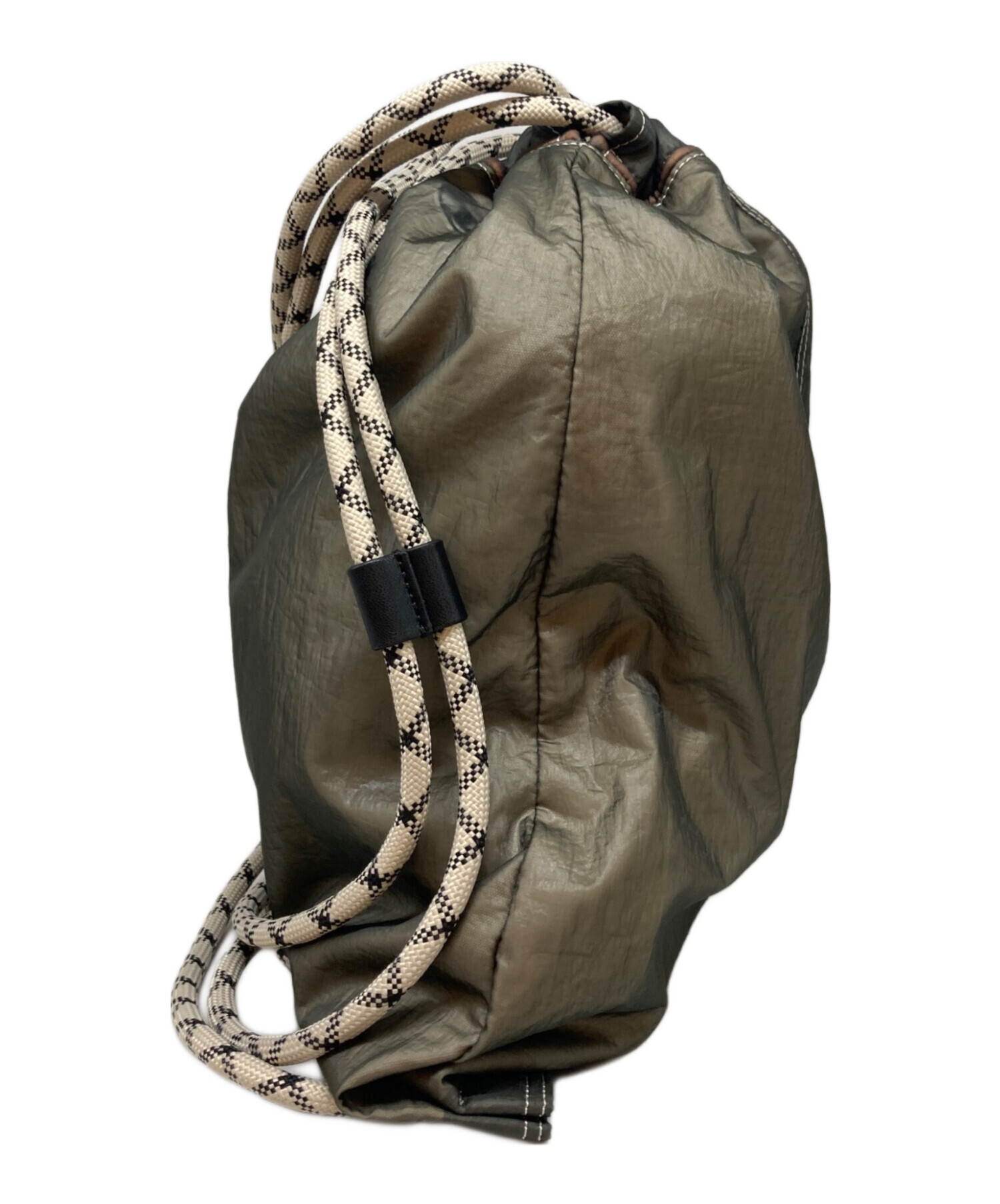 【美品】DIESEL ディーゼル ナイロン レザー リュック ゴールド 巾着 中古・古着通販】DIESEL (ディーゼル) トランスペアレントナイロン