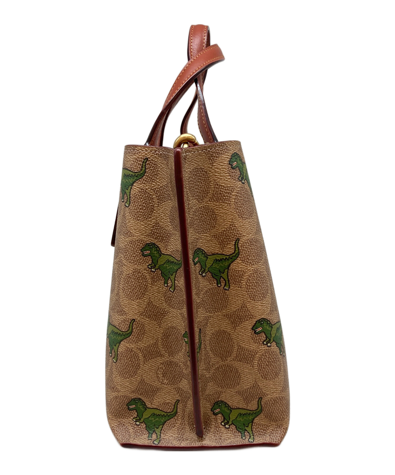 中古・古着通販】COACH (コーチ) 恐竜プリントターンロック2WAYバッグ