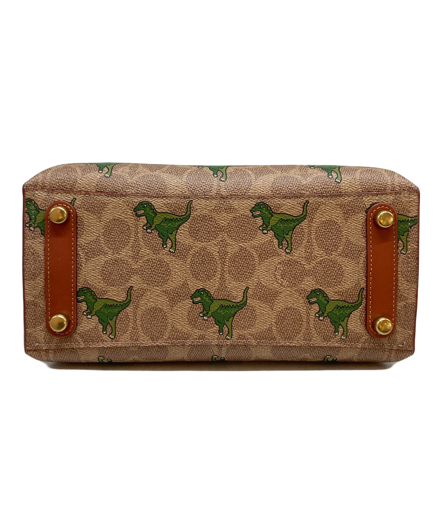 中古・古着通販】COACH (コーチ) 恐竜プリントターンロック2WAYバッグ 中古・古着通販】COACH (コーチ) 恐竜プリントターンロック2WAYバッグ