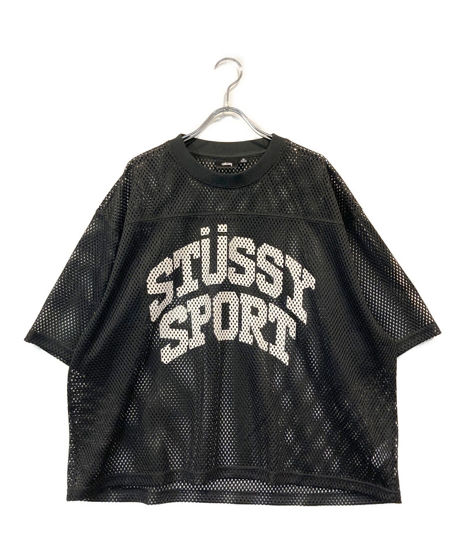STUSSY メッシュ ゲームシャツ L ブラック ポリエステル 中古・古着通販】stussy (ステューシー) ステューシースポーツチーム