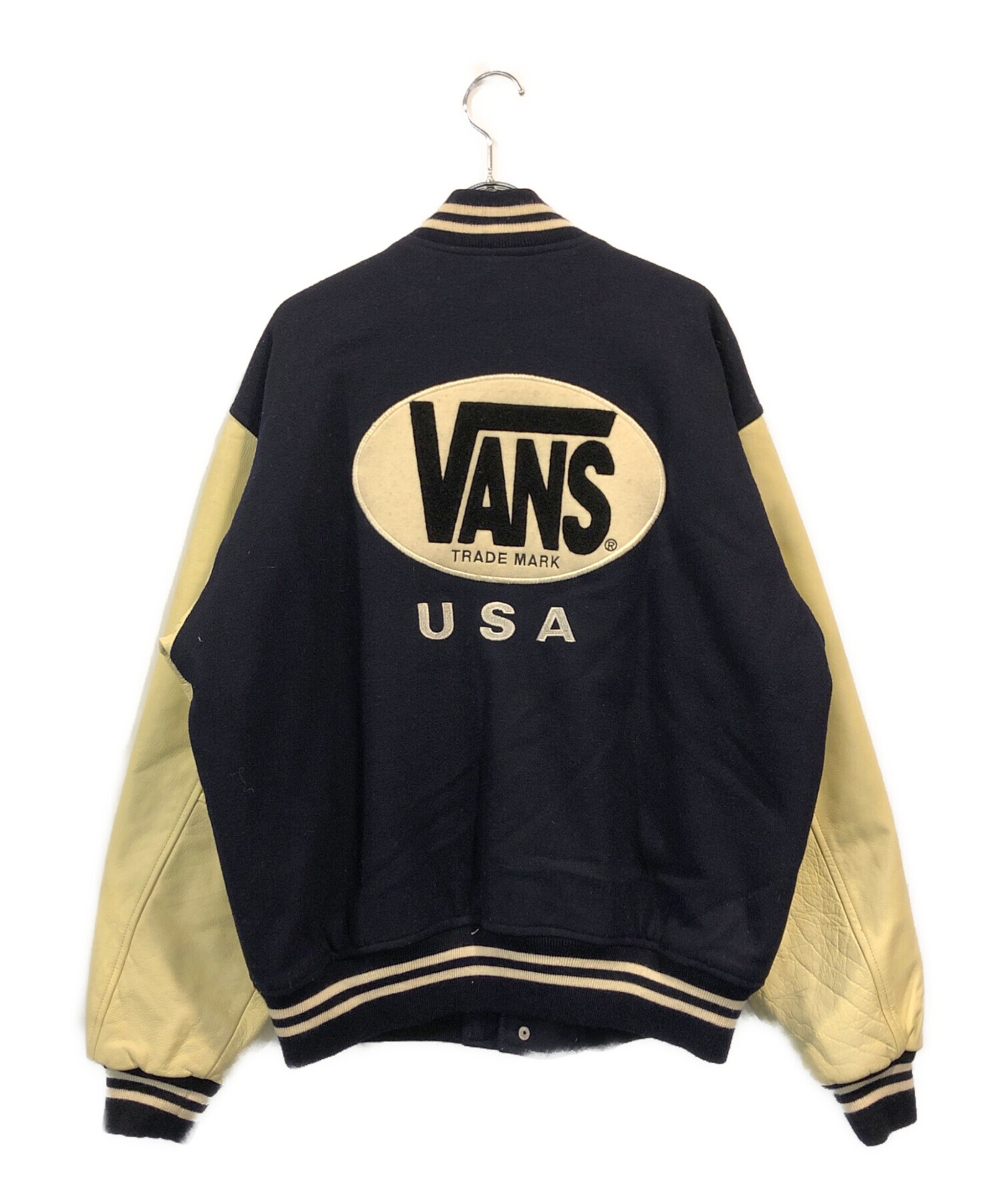 中古・古着通販】VANS (バンズ) オールドVワッペンスタジャン ネイビー