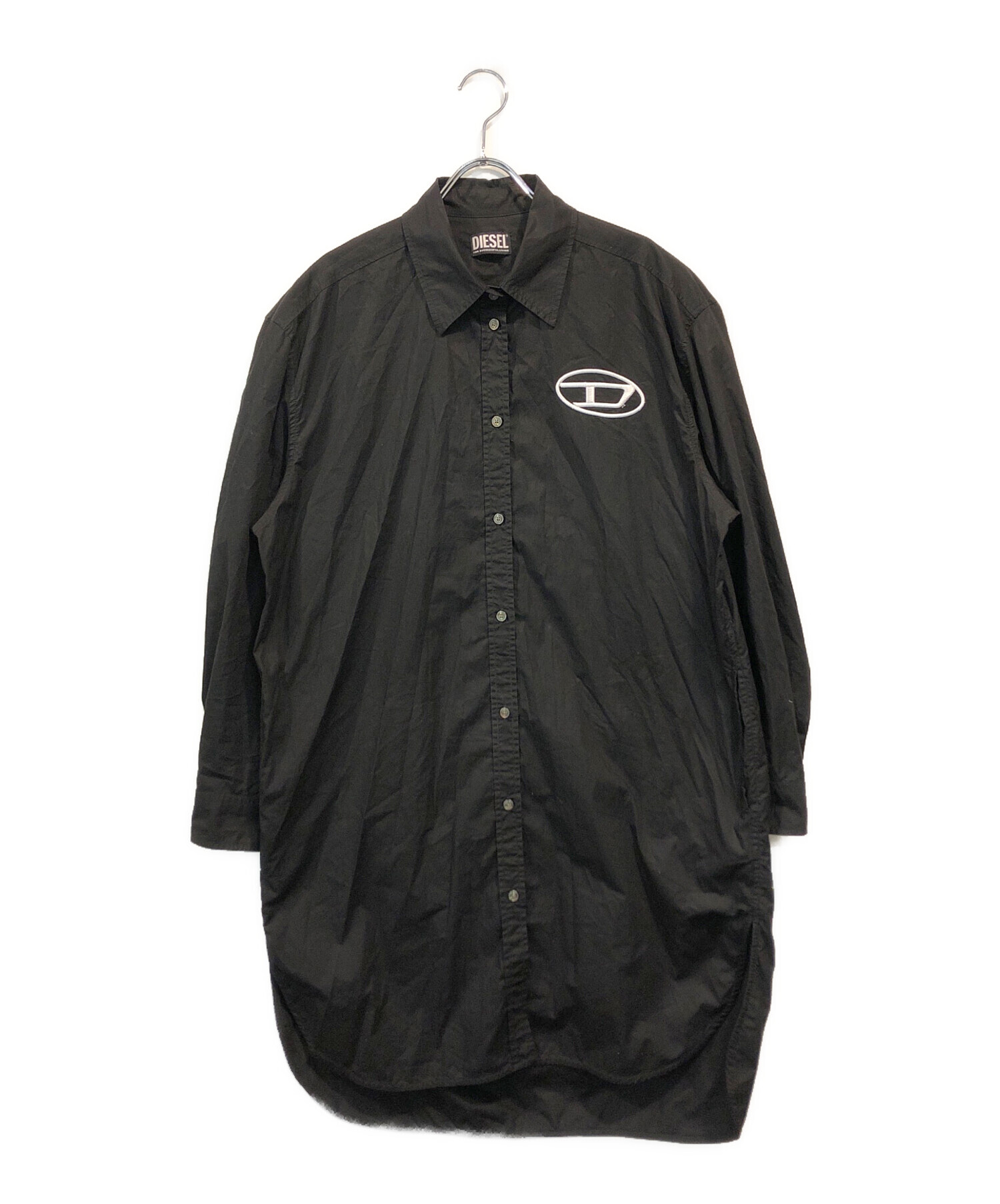 中古・古着通販】DIESEL (ディーゼル) ロゴ刺繍シャツワンピース 