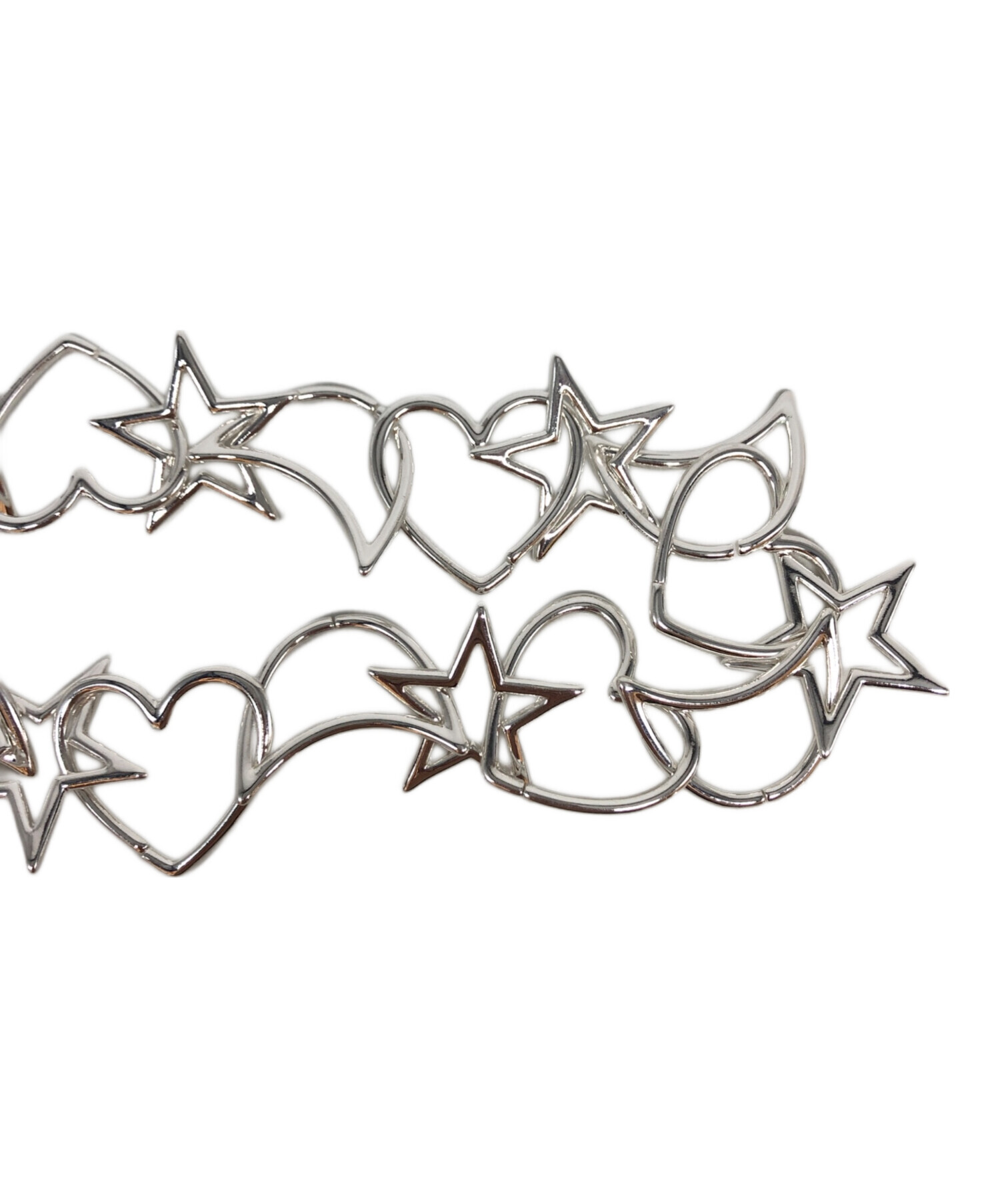 中古・古着通販】Jieda (ジエダ) 2WAY STAR MOON HEART CHAIN シルバー