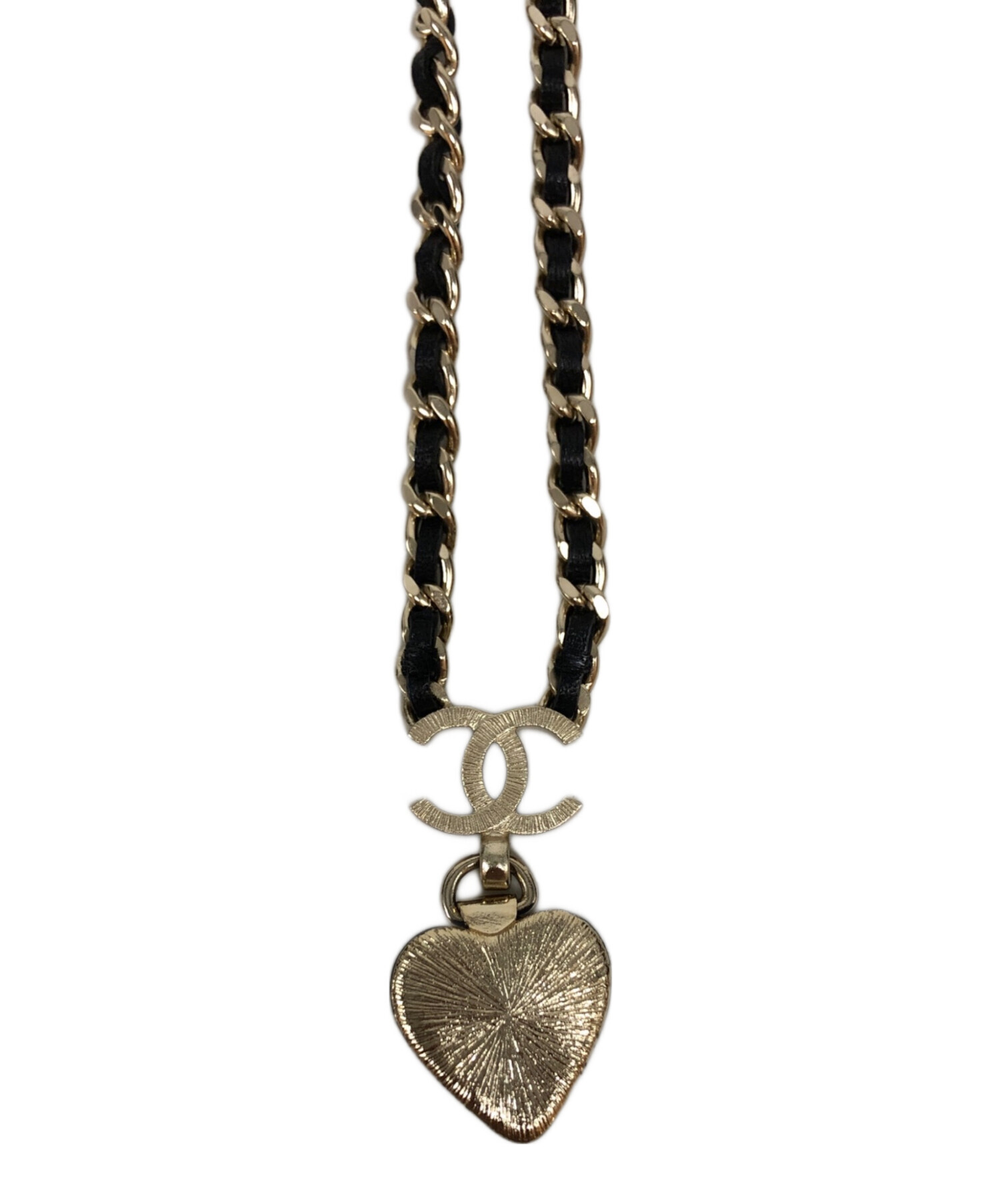 Chanel ハート型ネックレス CHANEL シャネル ココマーク ハートモチーフ ネックレス A21P