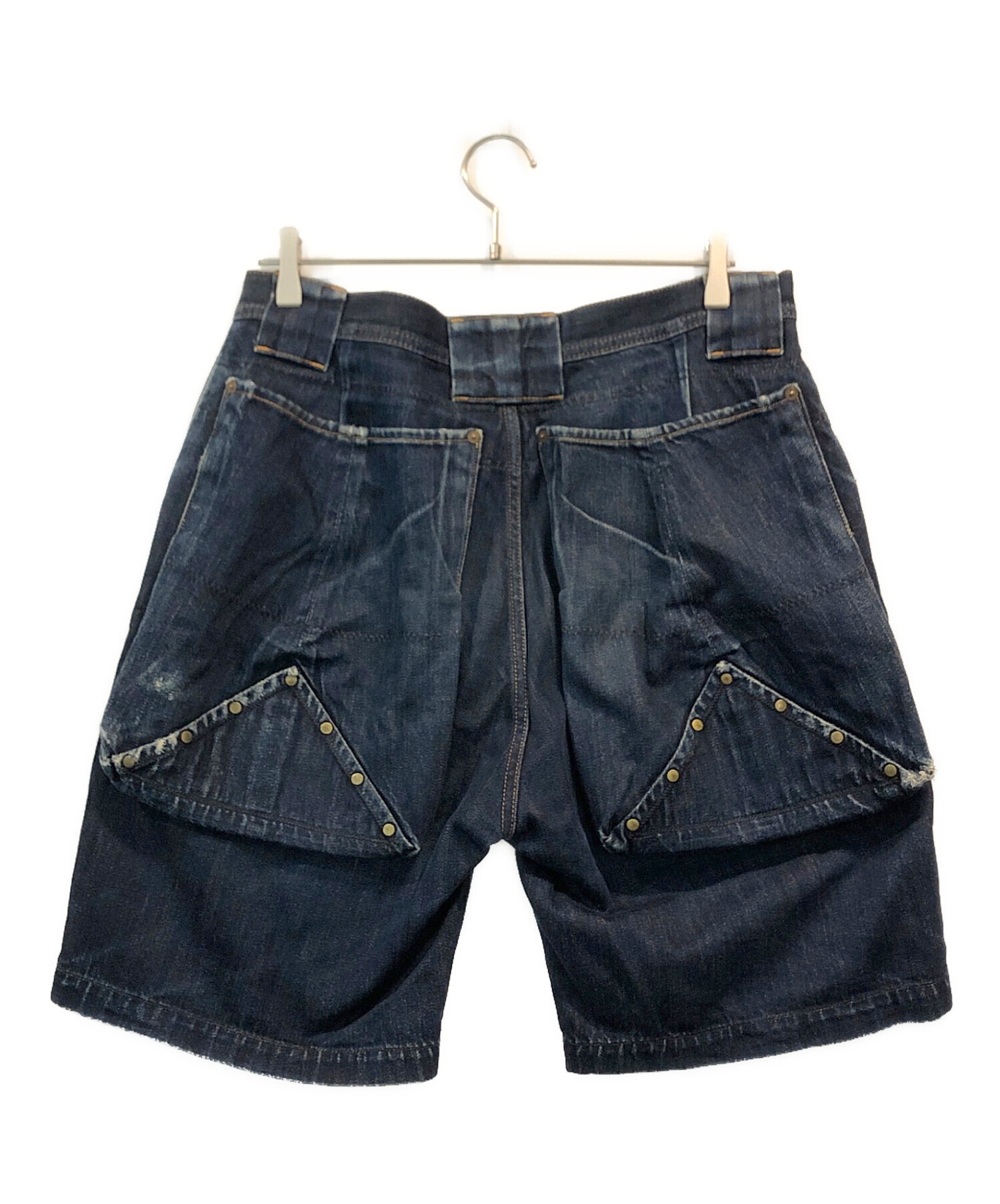 ⭐️美品　激レア⭐️KAPITAL キャピタル デニム　サロペット ショートパンツ 中古・古着通販】KAPITAL (キャピタル) リベットデニムショートパンツ