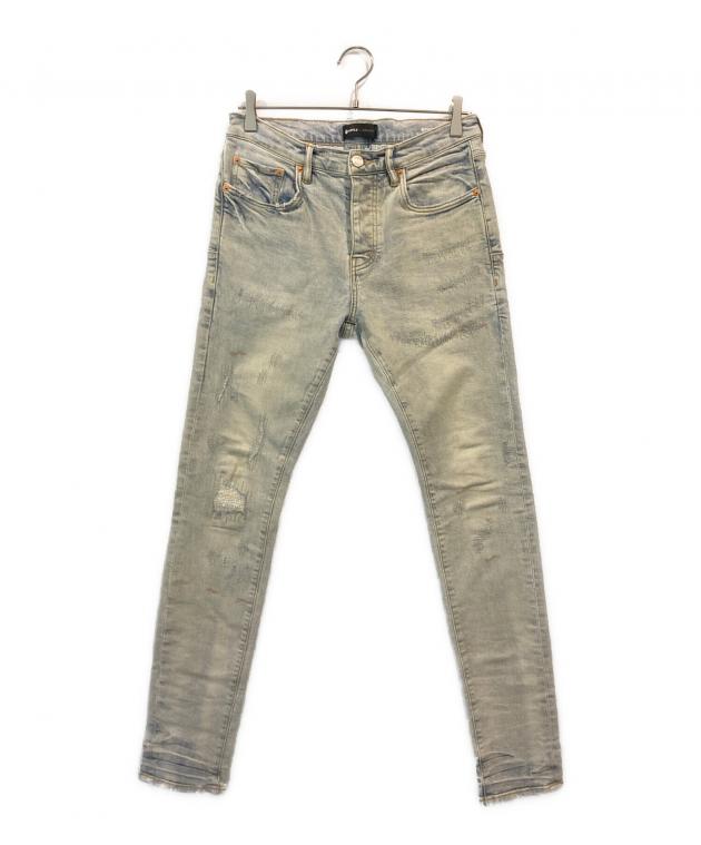 中古・古着通販】PURPLE BRAND (パープルブランド) ダメージ加工デニム