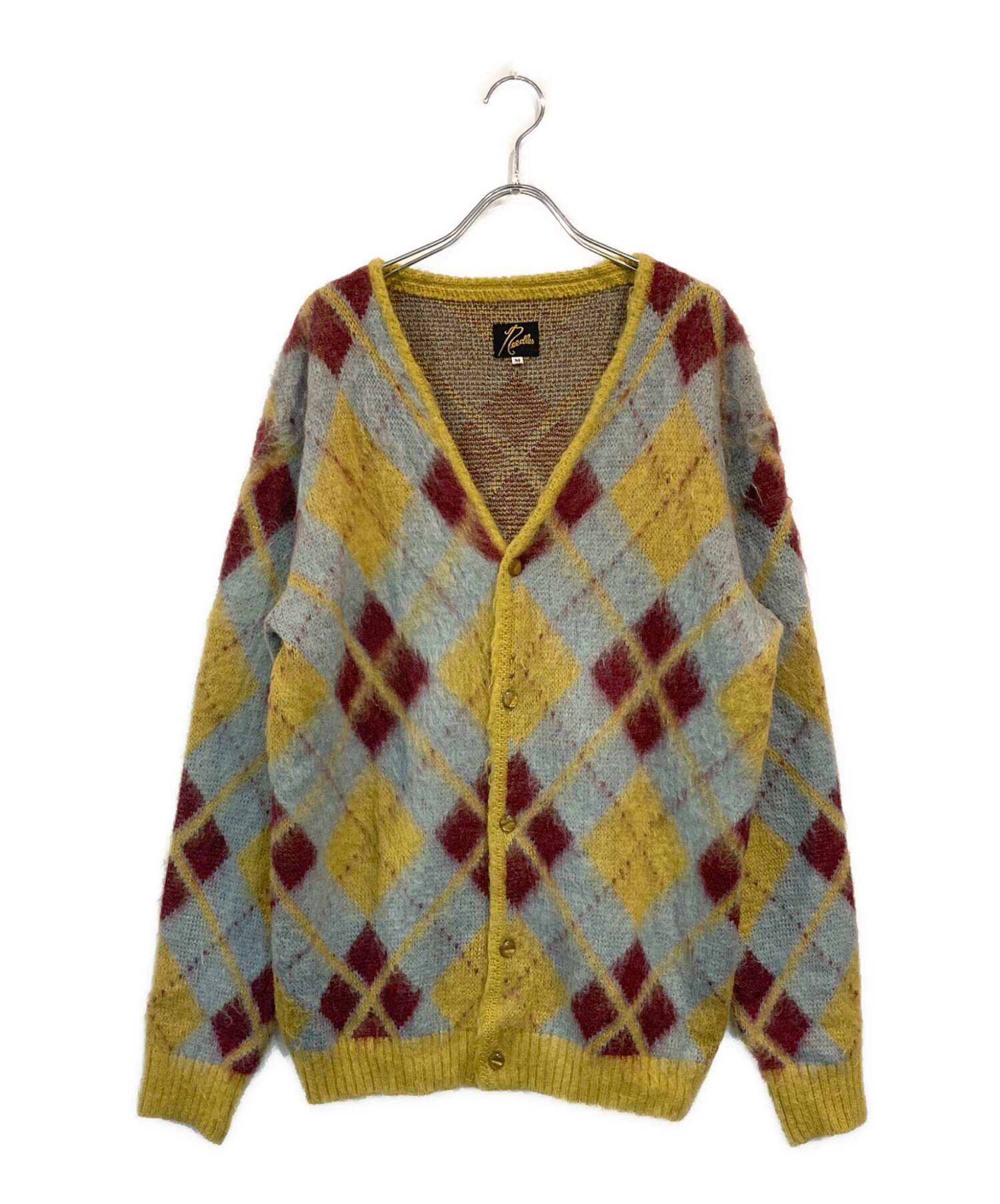 中古・古着通販】Needles (ニードルズ) MOHAIR CARDIGAN ARGYLE カーキ
