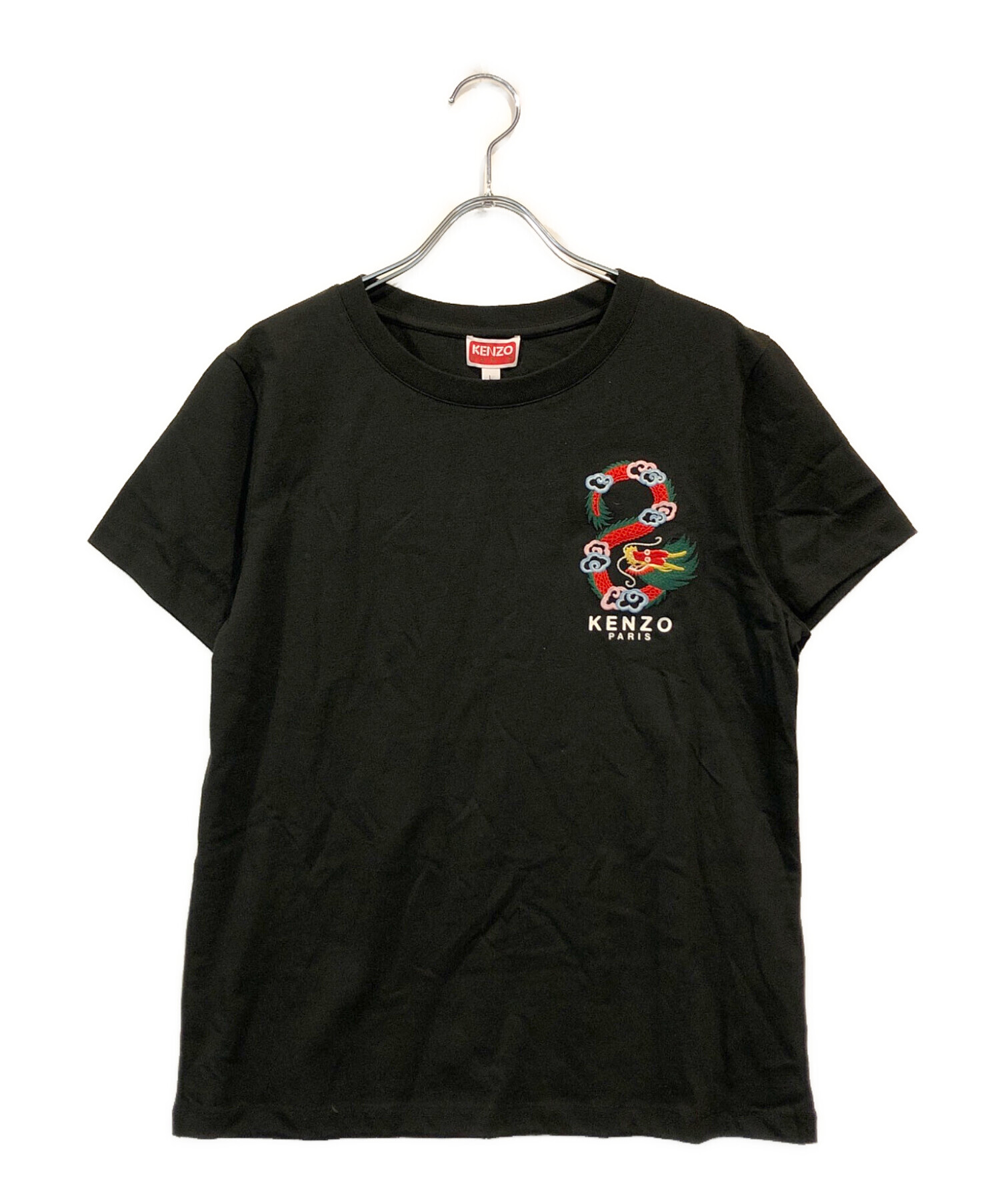 中古・古着通販】KENZO (ケンゾー) ドラゴン刺繍Tシャツ ブラック
