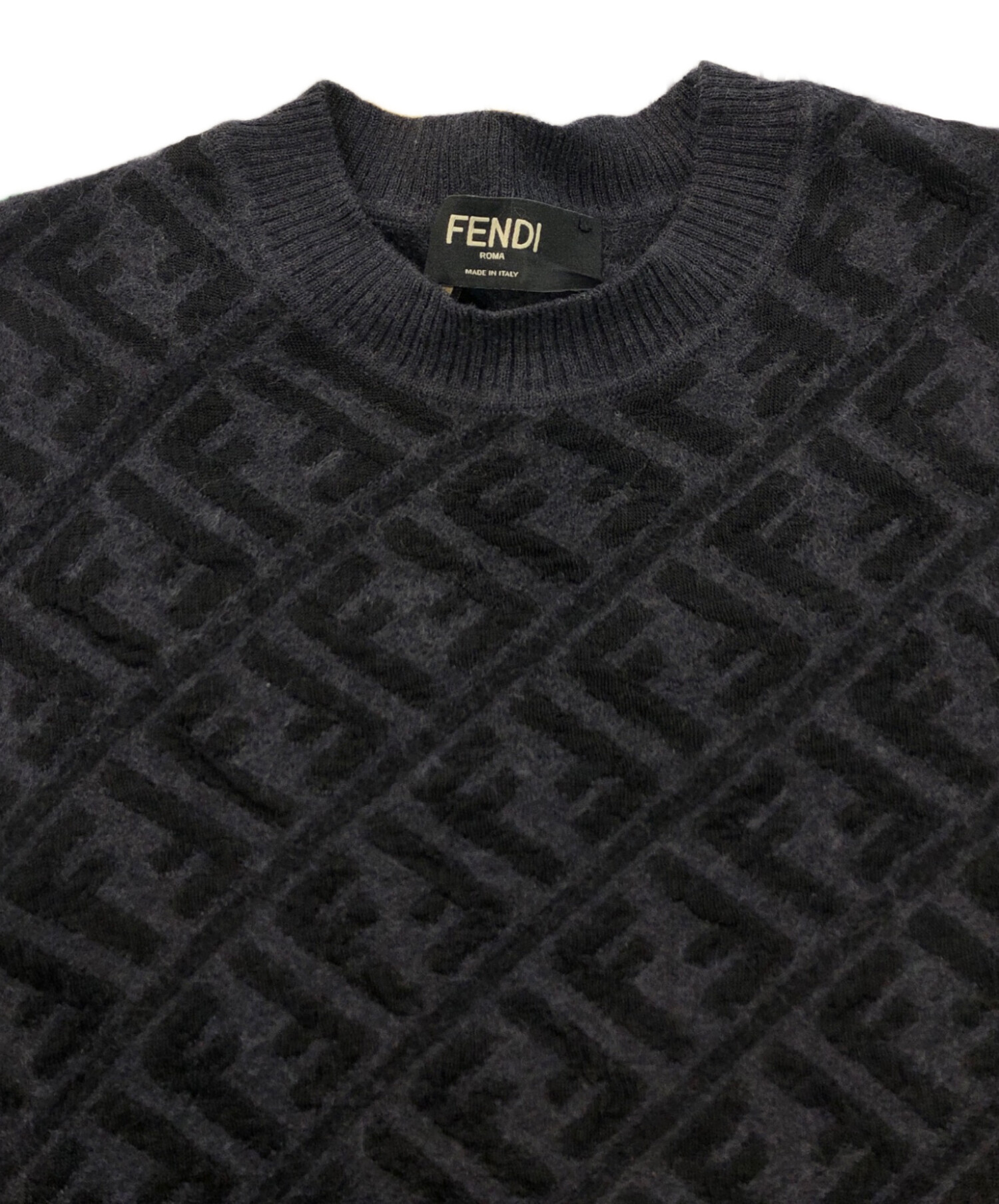 中古・古着通販】FENDI (フェンディ) FFモチーフジャガードニット